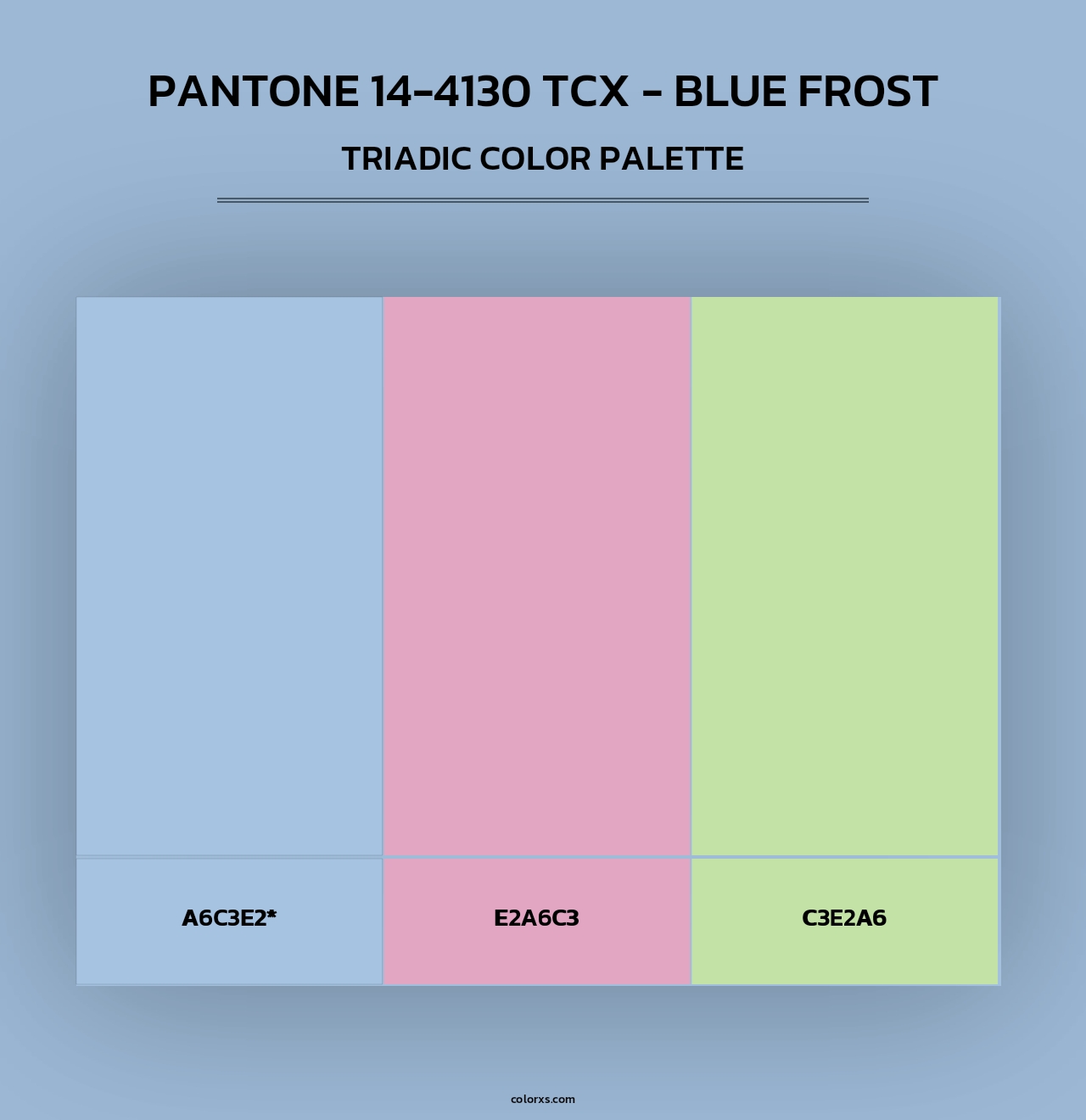 Pantone 14-4130 TCX - Blue Frost - Triadic Color Palette