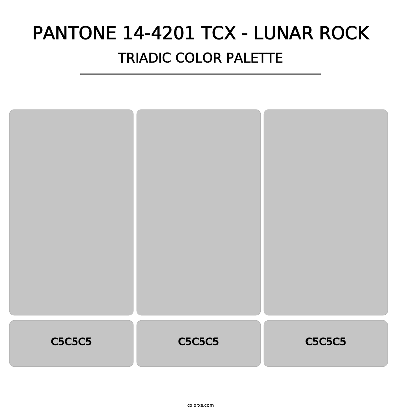 PANTONE 14-4201 TCX - Lunar Rock - Triadic Color Palette