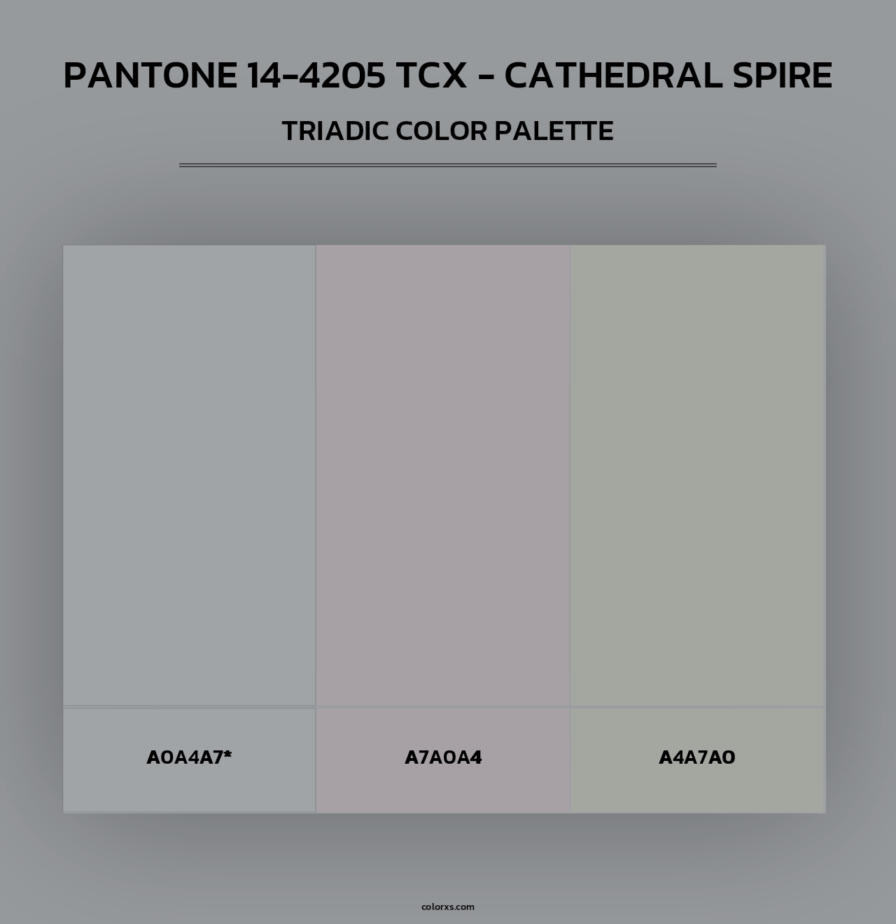 PANTONE 14-4205 TCX - Cathedral Spire - Triadic Color Palette