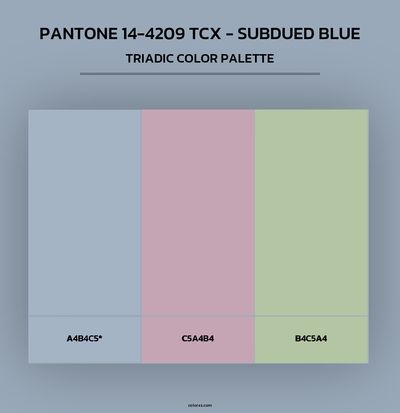 Pantone 14-4209 TCX - Subdued Blue - Triadic Color Palette