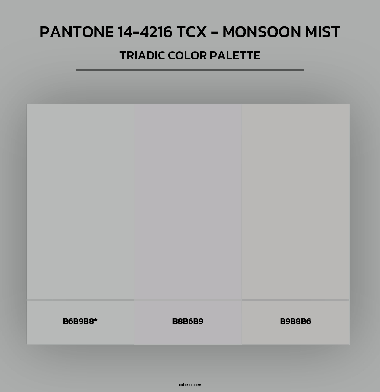 PANTONE 14-4216 TCX - Monsoon Mist - Triadic Color Palette