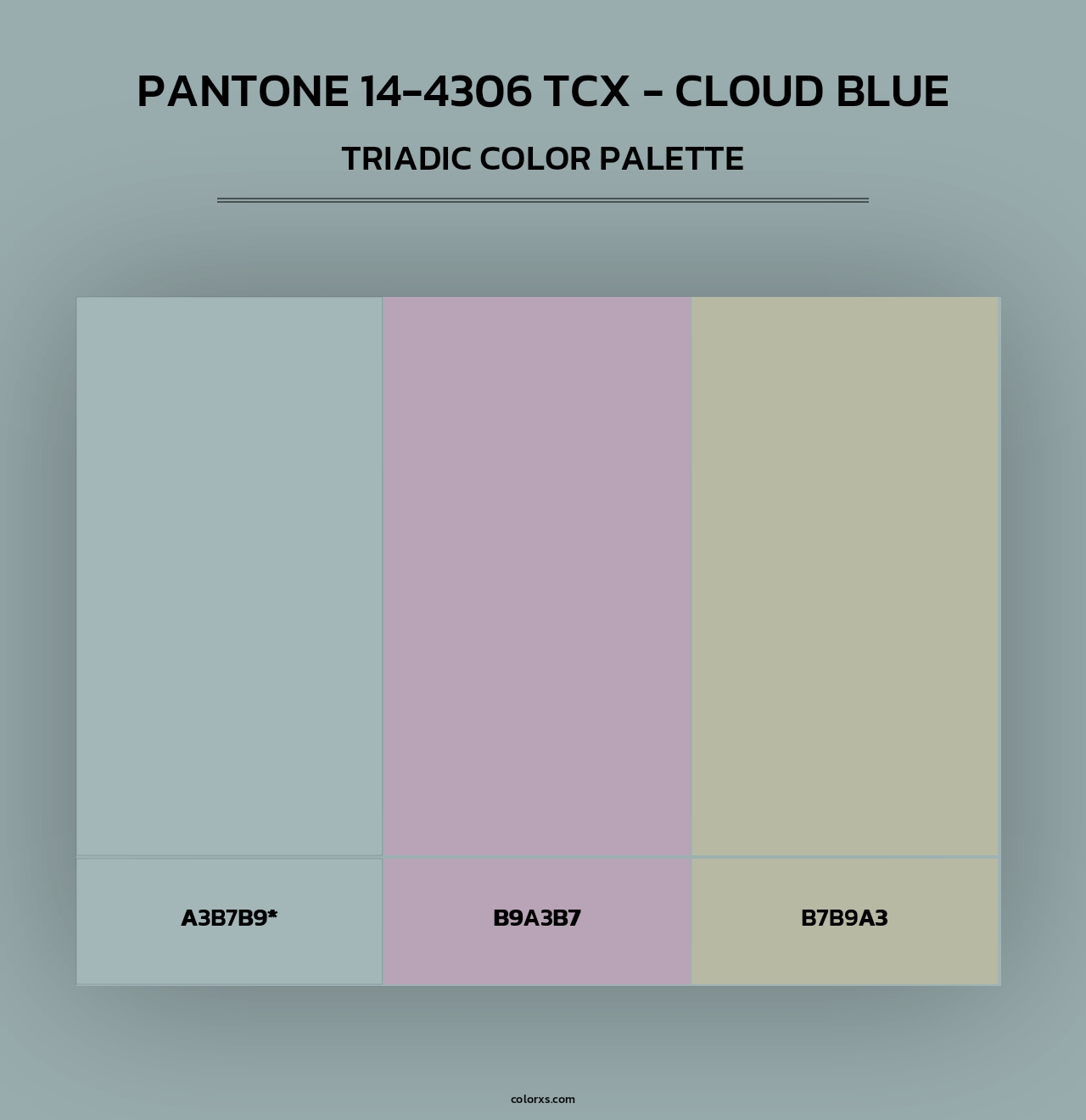 Pantone 14-4306 TCX - Cloud Blue - Triadic Color Palette