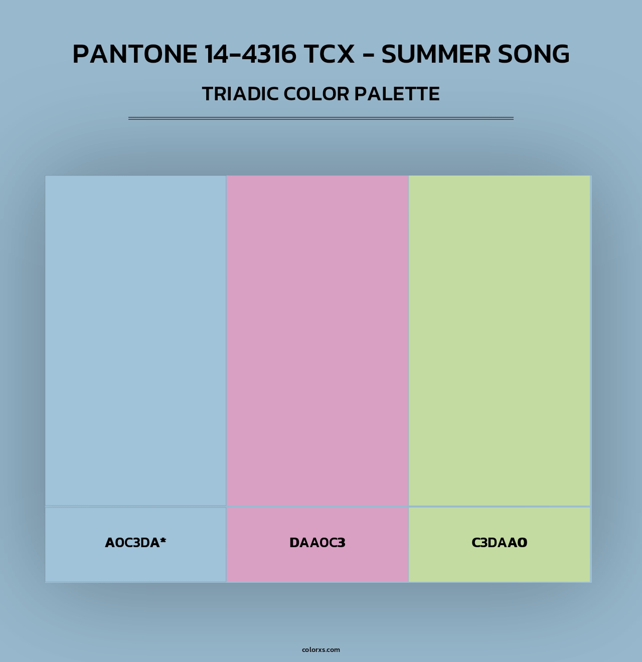 PANTONE 14-4316 TCX - Summer Song - Triadic Color Palette