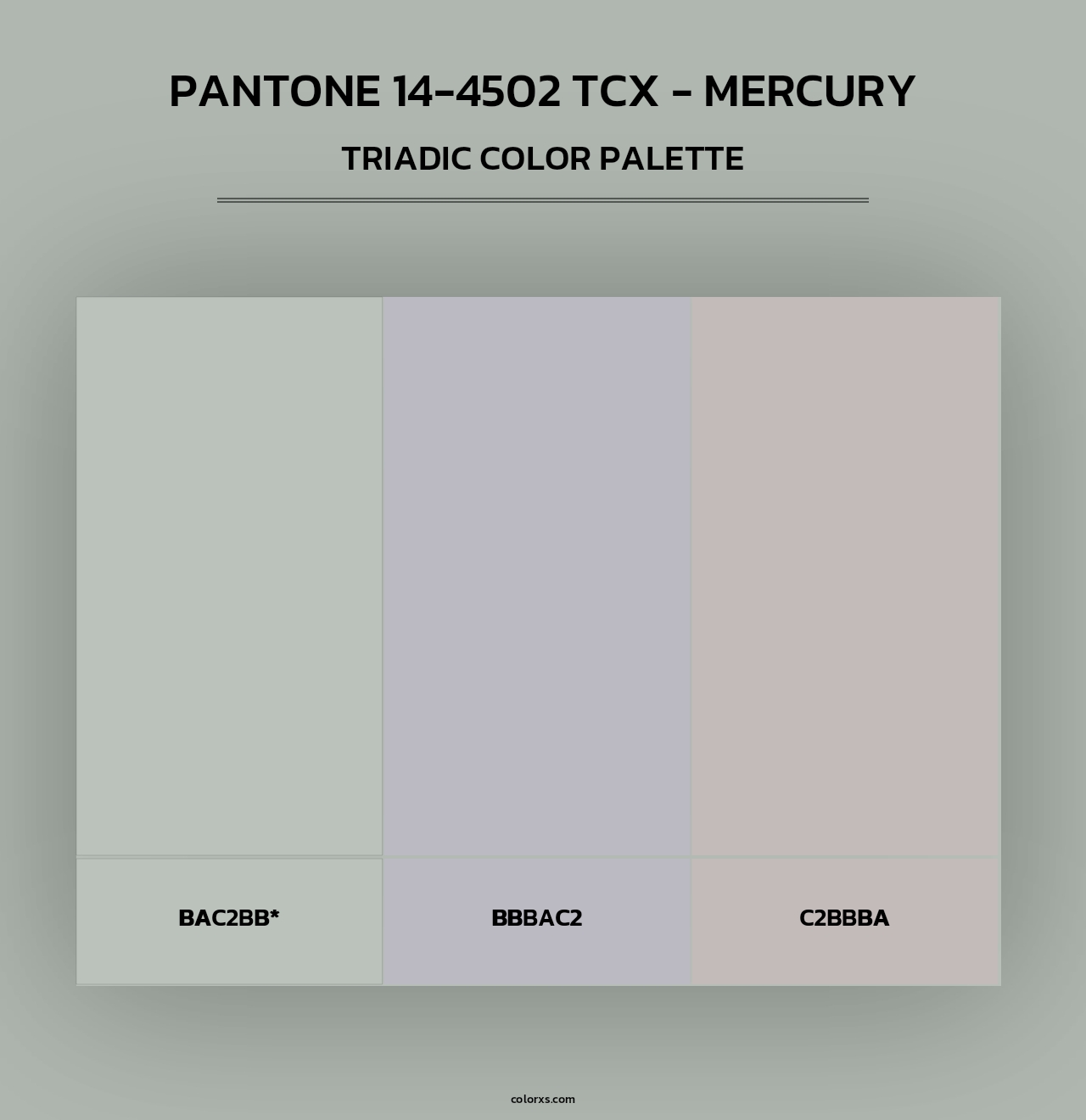 PANTONE 14-4502 TCX - Mercury - Triadic Color Palette