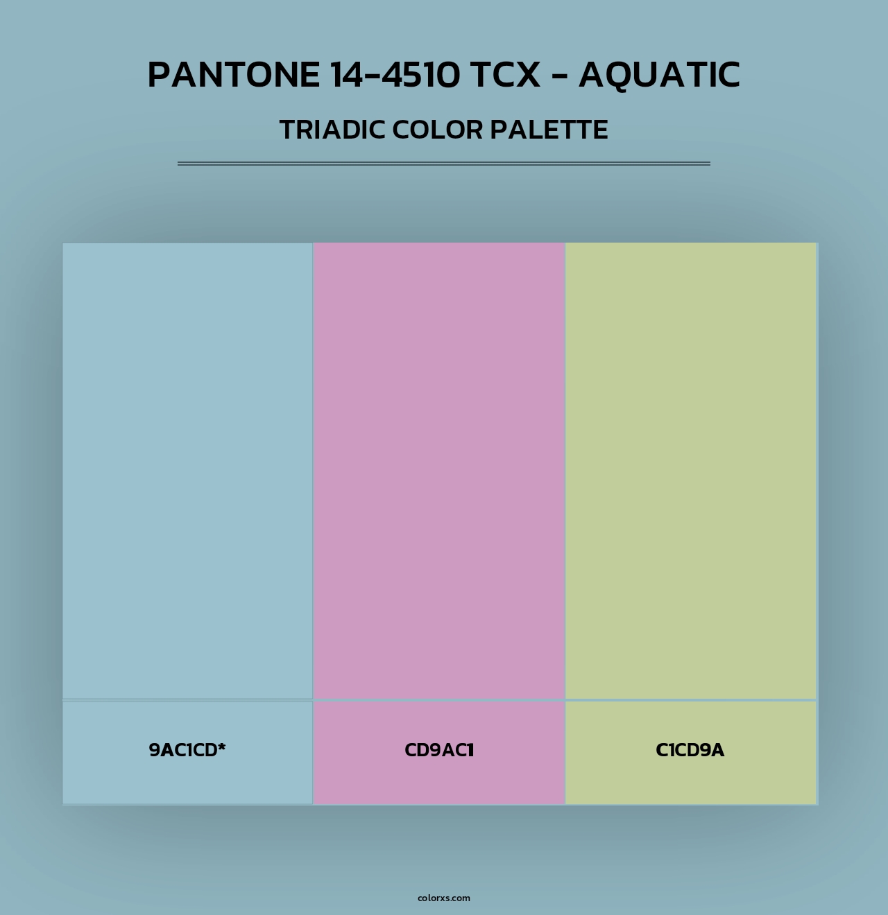 PANTONE 14-4510 TCX - Aquatic - Triadic Color Palette