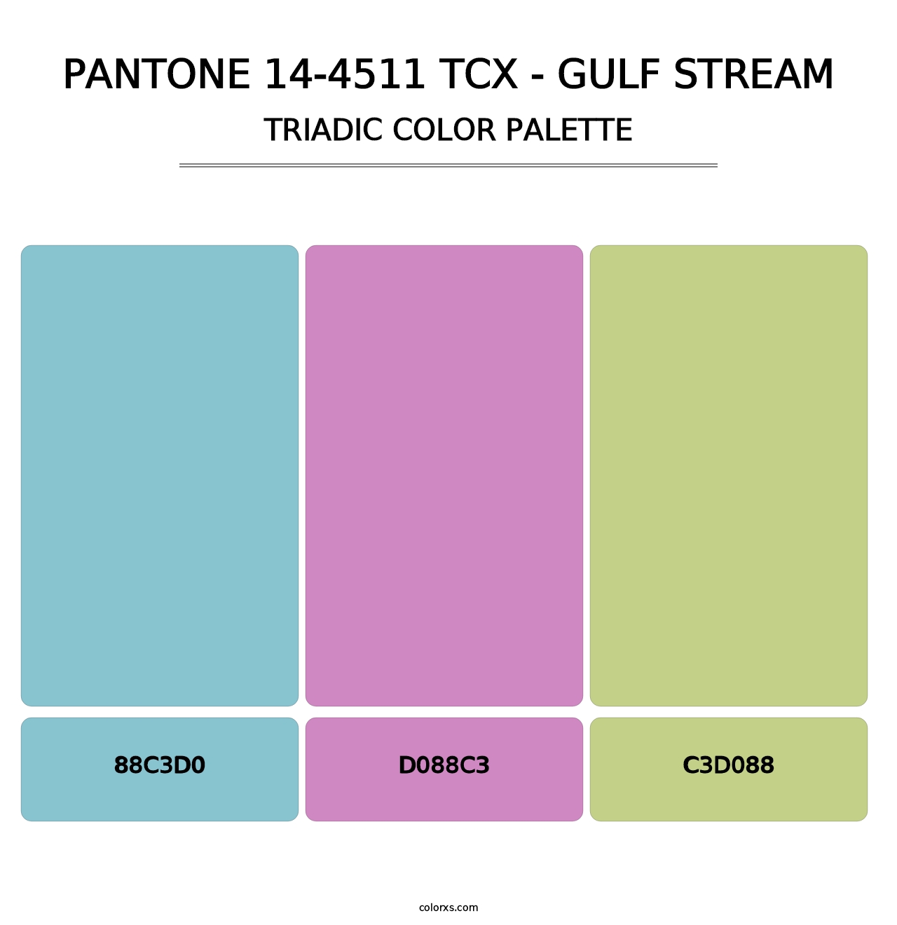 PANTONE 14-4511 TCX - Gulf Stream - Triadic Color Palette