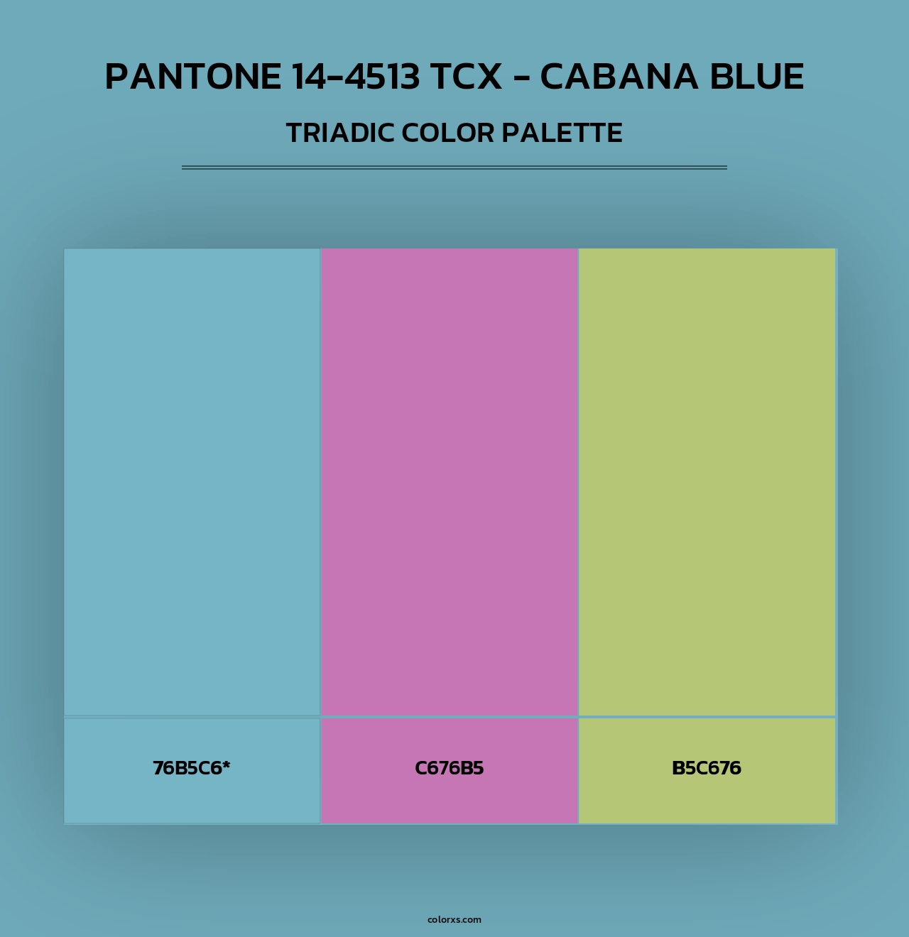 PANTONE 14-4513 TCX - Cabana Blue - Triadic Color Palette