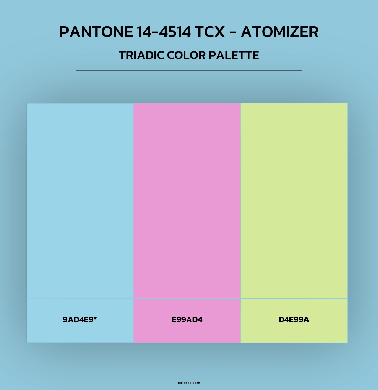 PANTONE 14-4514 TCX - Atomizer - Triadic Color Palette