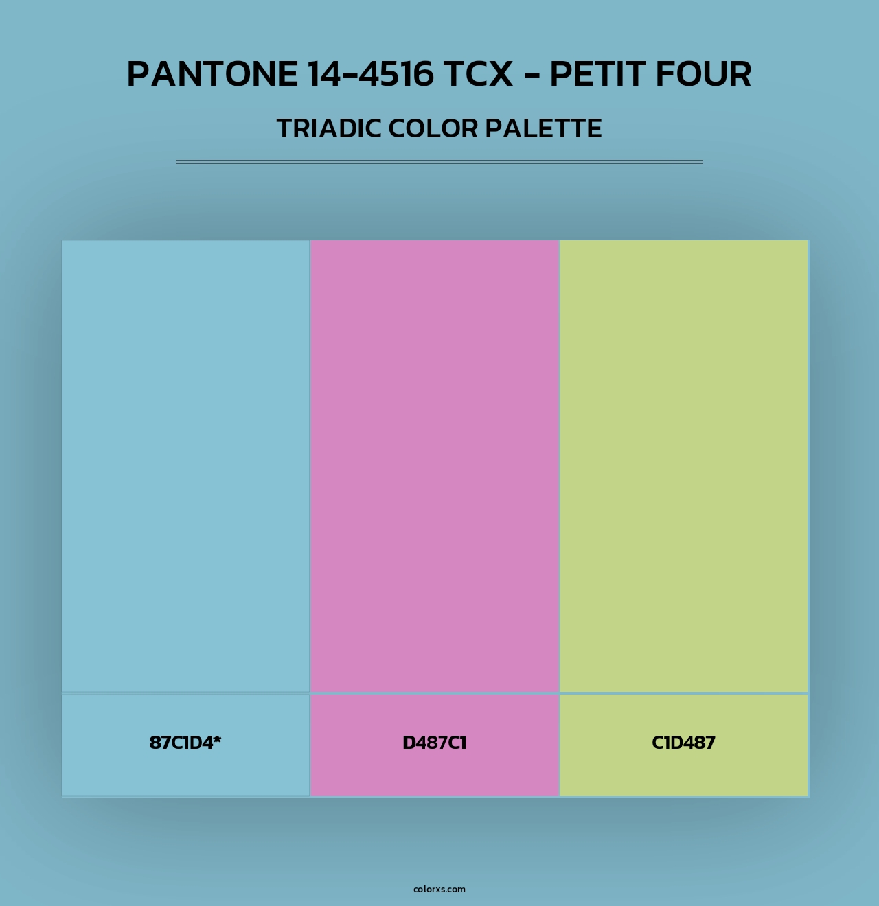 Pantone 14-4516 TCX - Petit four - Triadic Color Palette