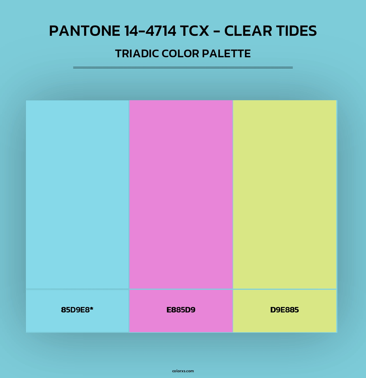 Pantone 14-4714 TCX - Clear Tides - Triadic Color Palette