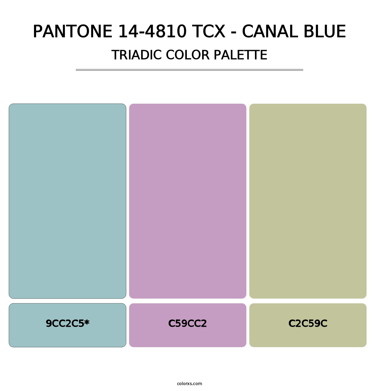 PANTONE 14-4810 TCX - Canal Blue - Triadic Color Palette