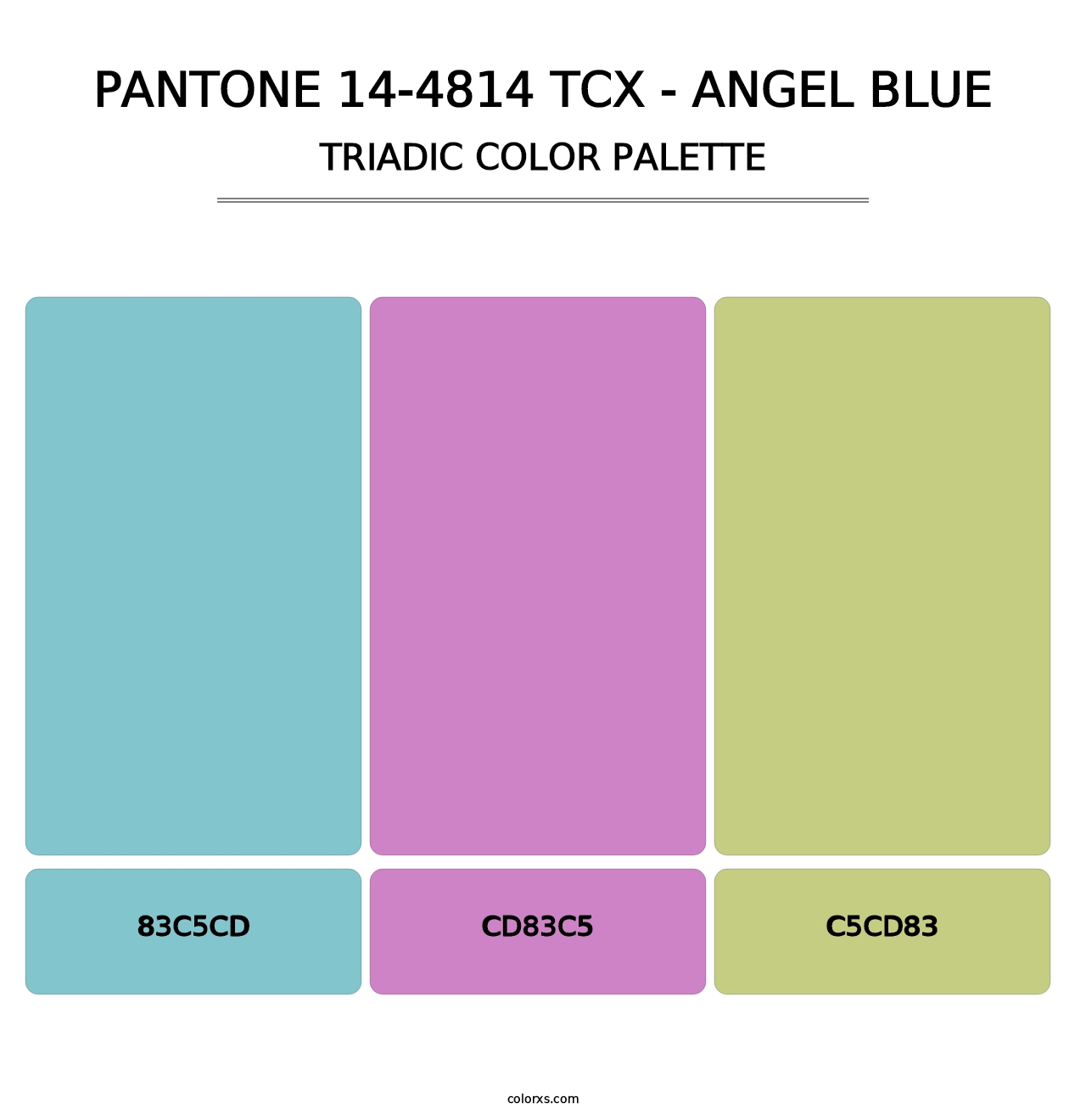 PANTONE 14-4814 TCX - Angel Blue - Triadic Color Palette
