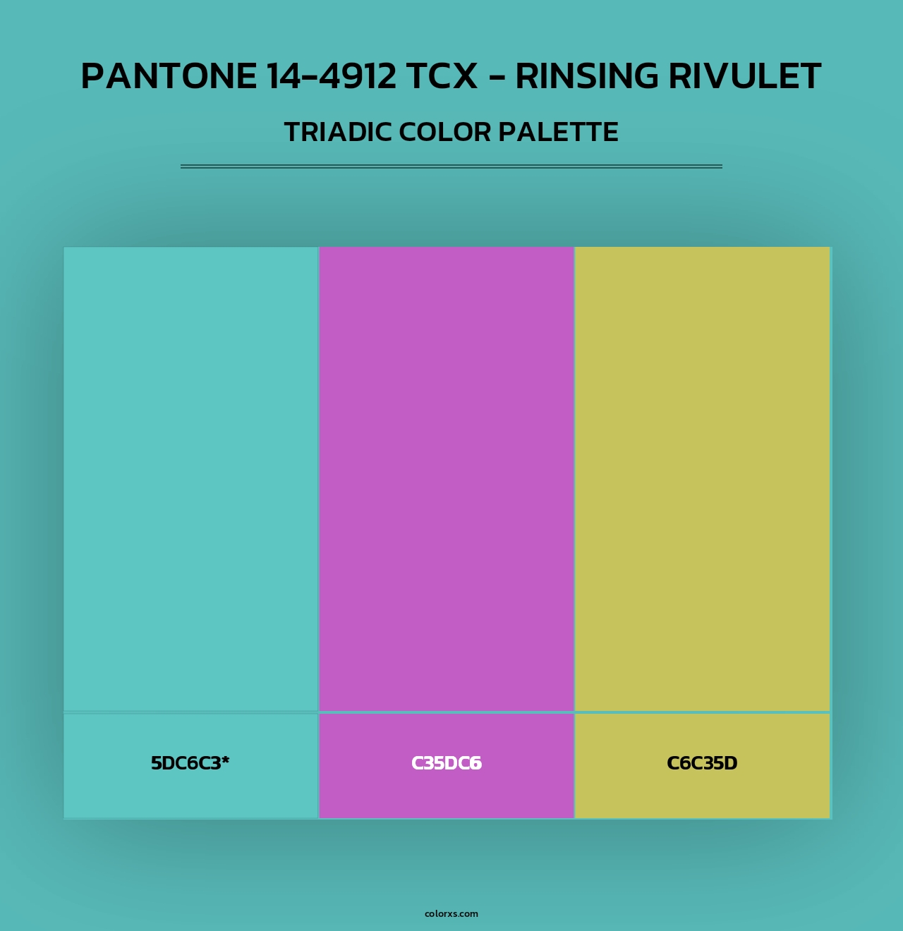 Pantone 14-4912 TCX - Rinsing Rivulet - Triadic Color Palette