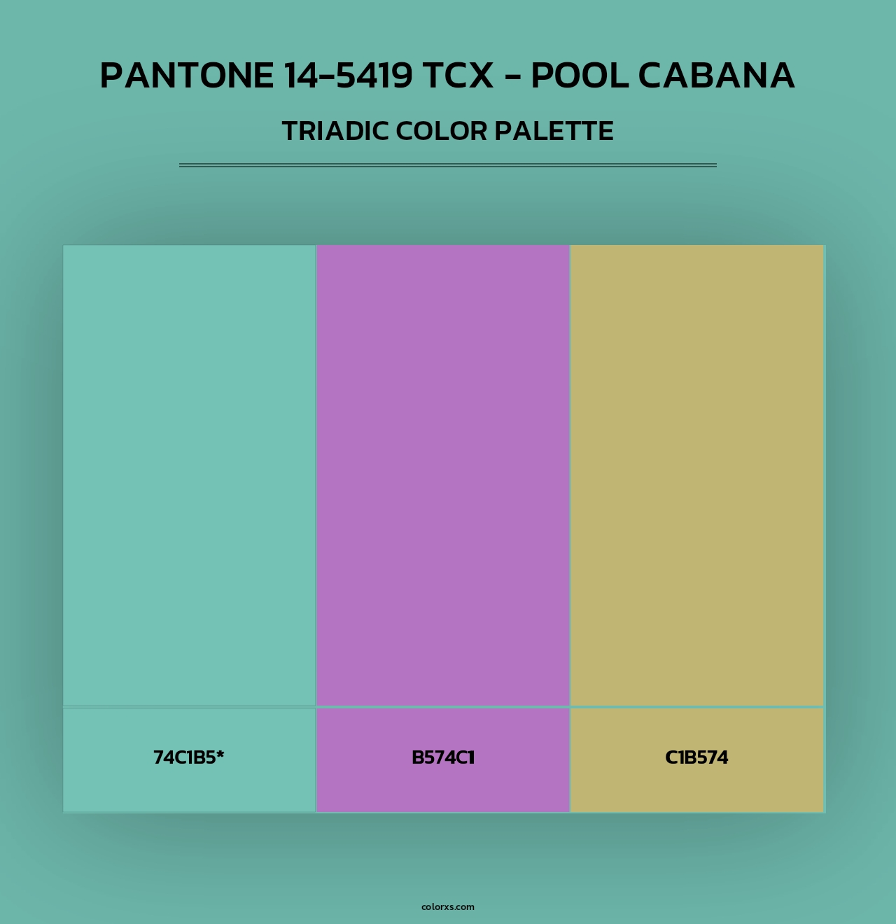 PANTONE 14-5419 TCX - Pool Cabana - Triadic Color Palette