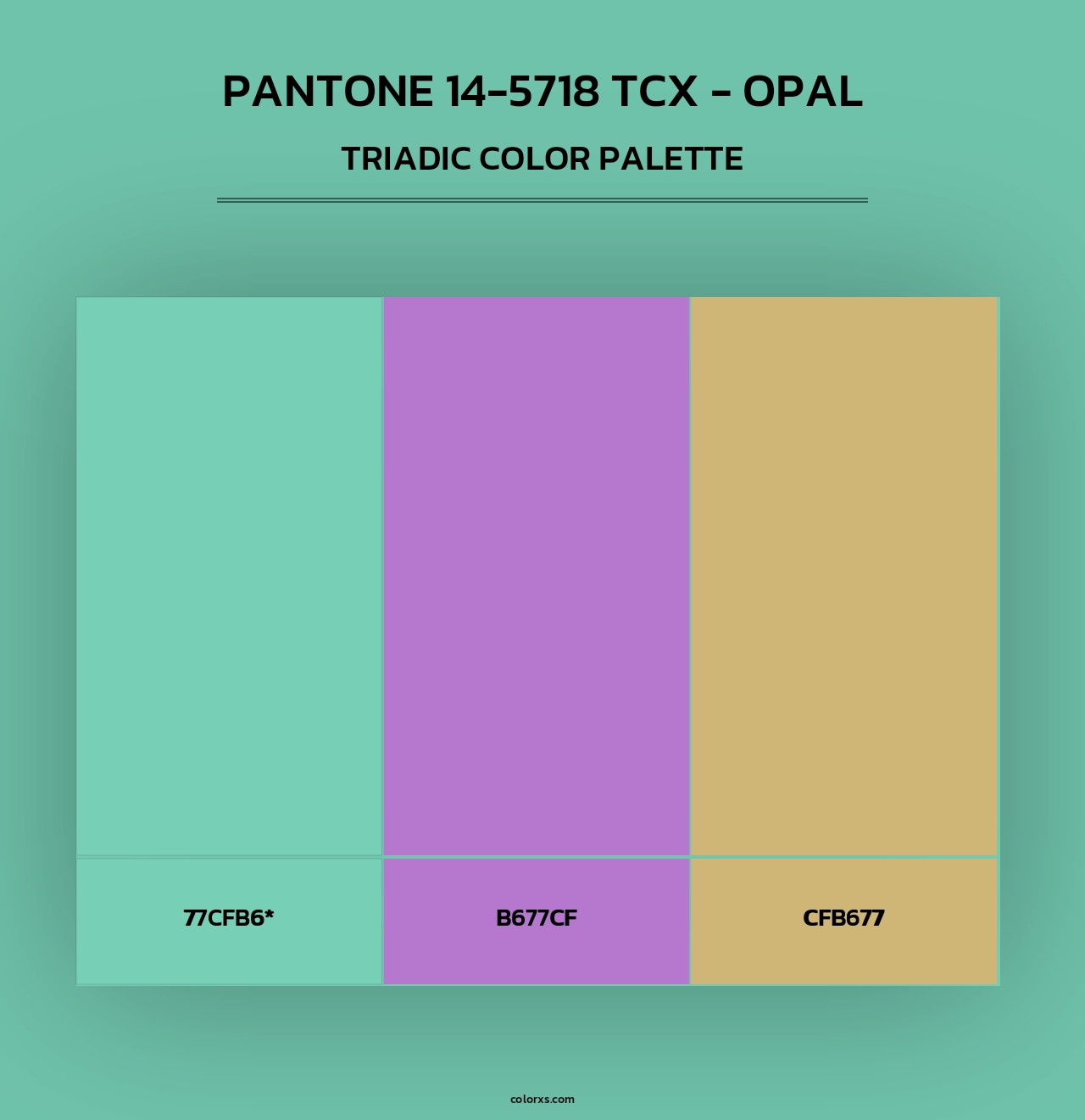 PANTONE 14-5718 TCX - Opal - Triadic Color Palette