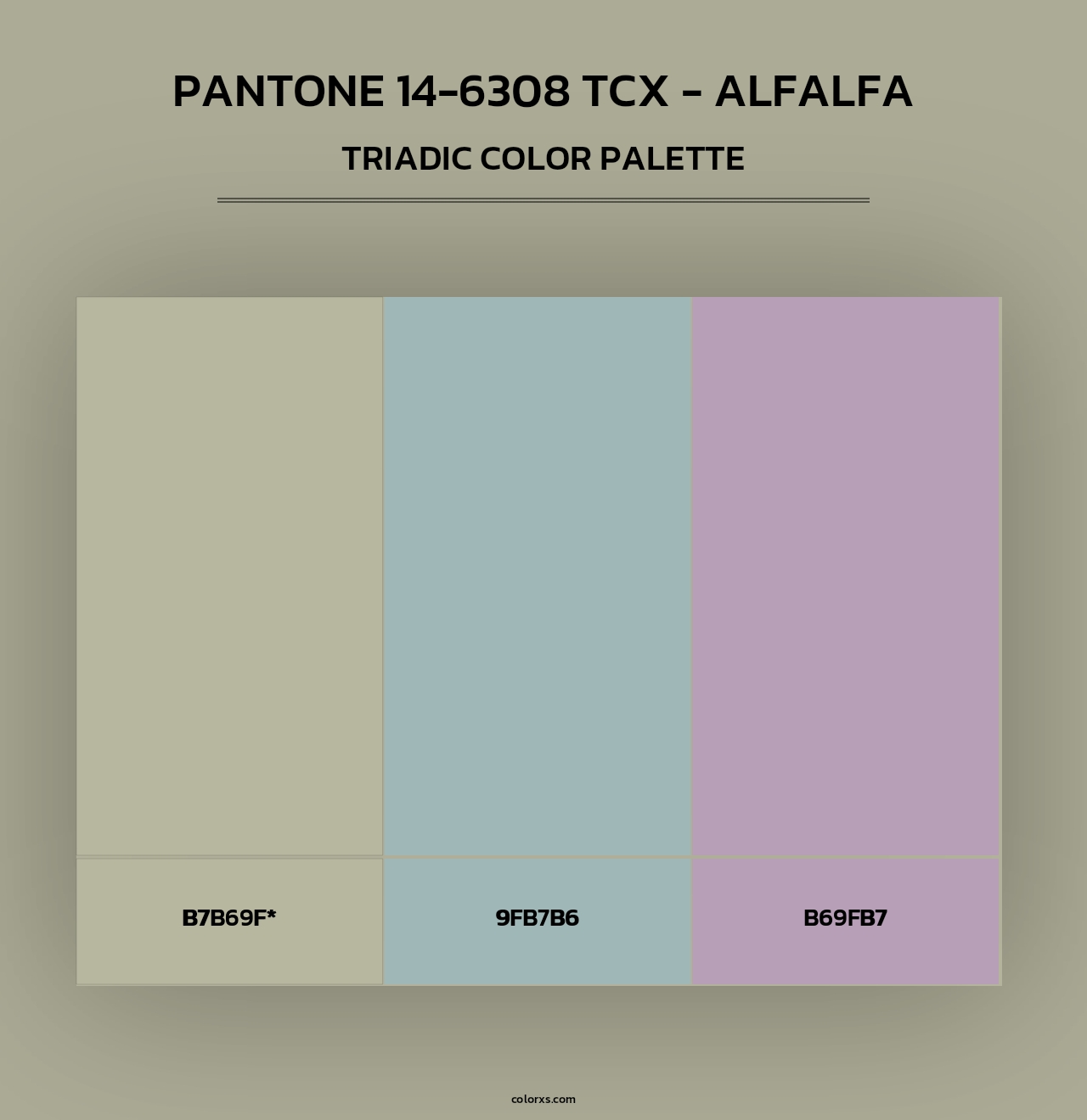 Pantone 14-6308 TCX - Alfalfa - Triadic Color Palette