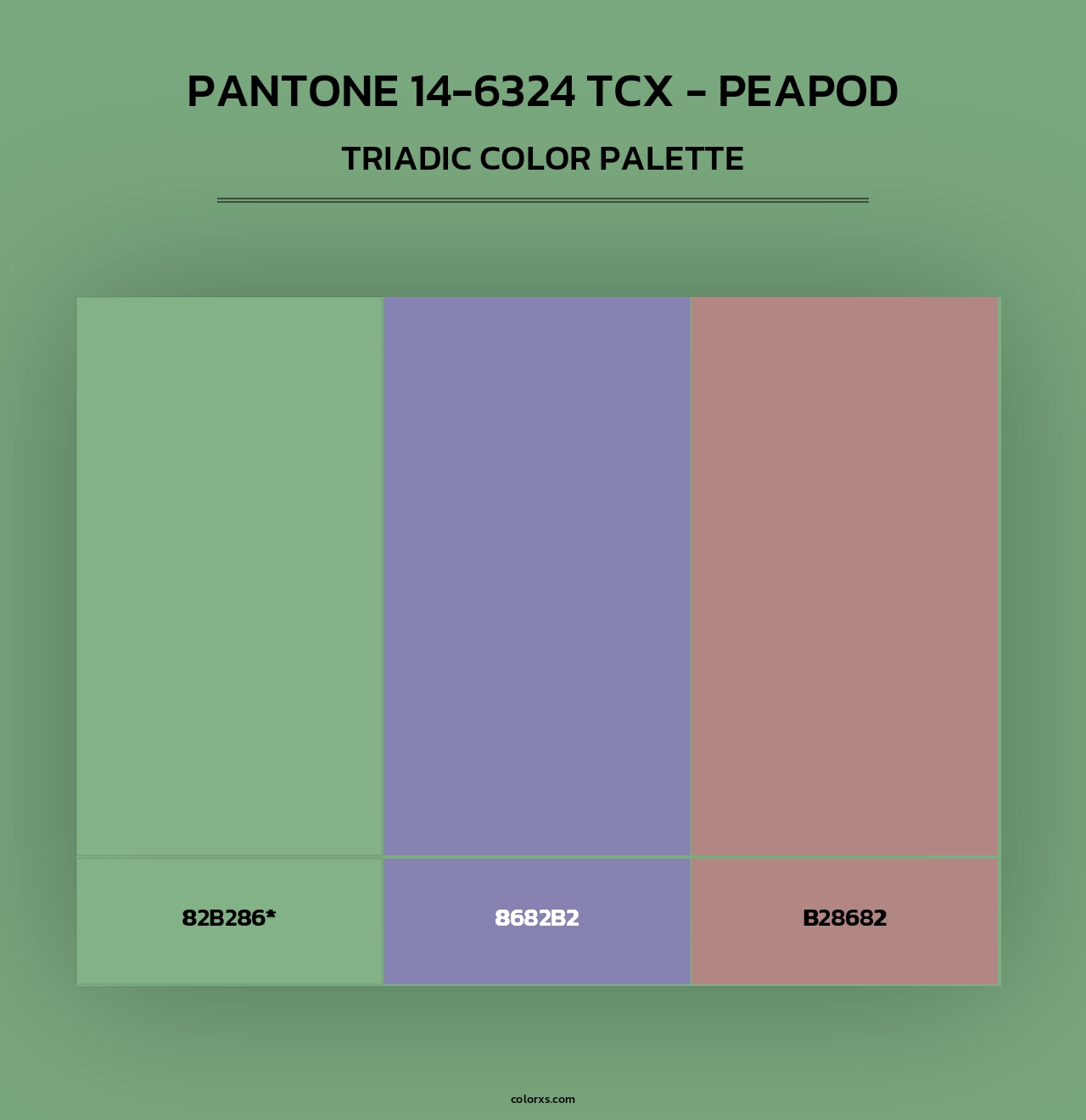 Pantone 14-6324 TCX - Peapod - Triadic Color Palette