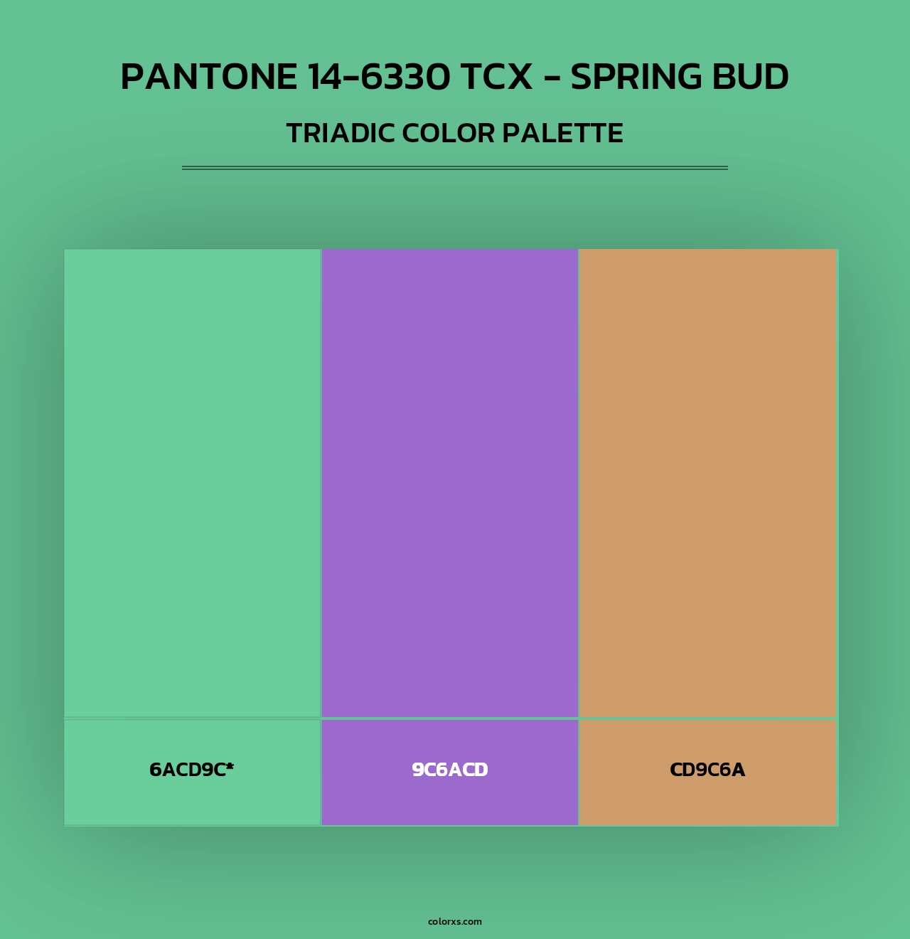 Pantone 14-6330 TCX - Spring Bud - Triadic Color Palette
