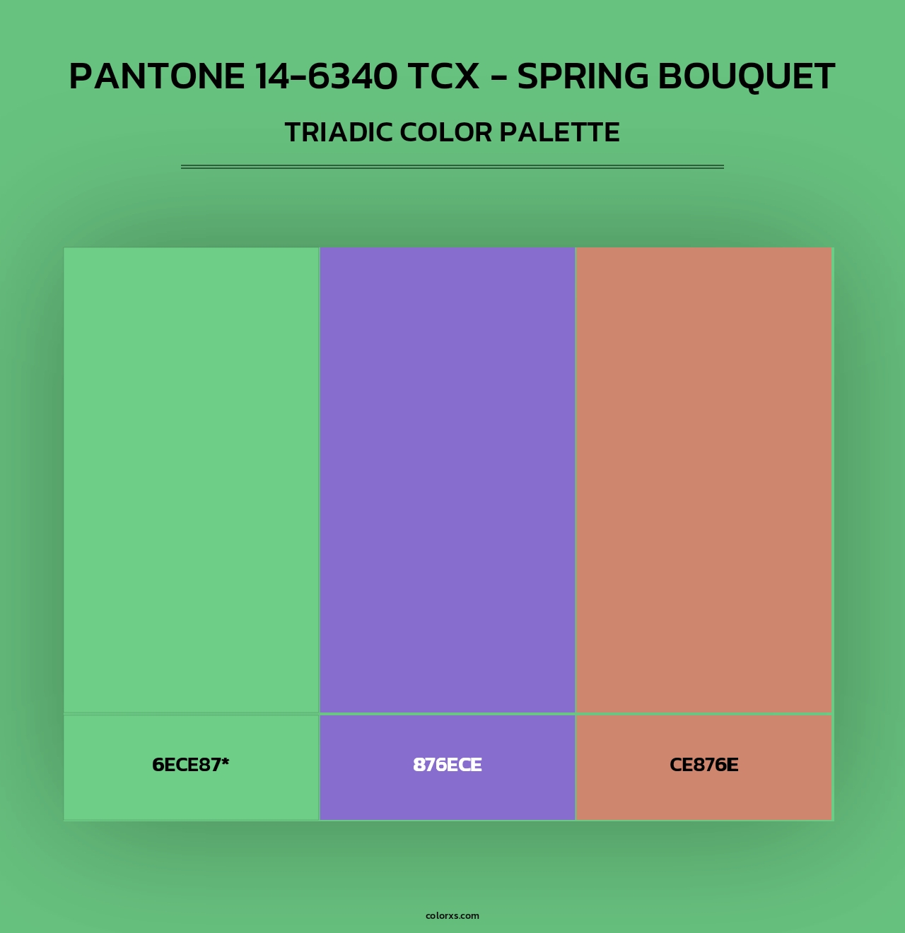 PANTONE 14-6340 TCX - Spring Bouquet - Triadic Color Palette