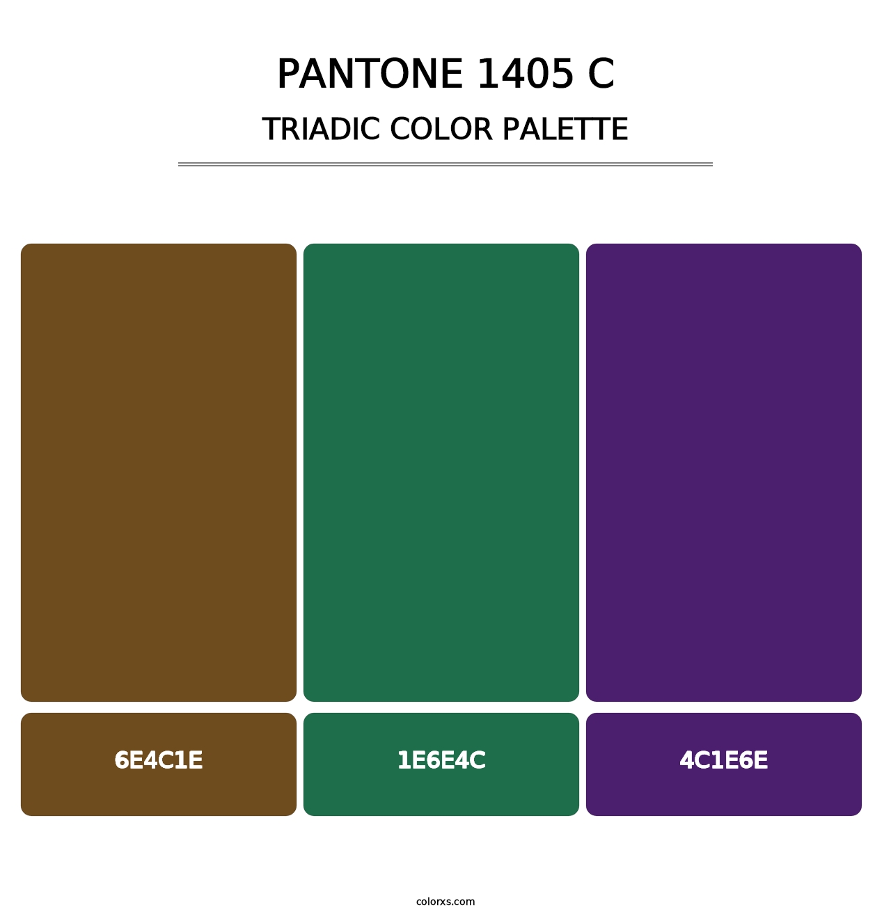 PANTONE 1405 C - Triadic Color Palette