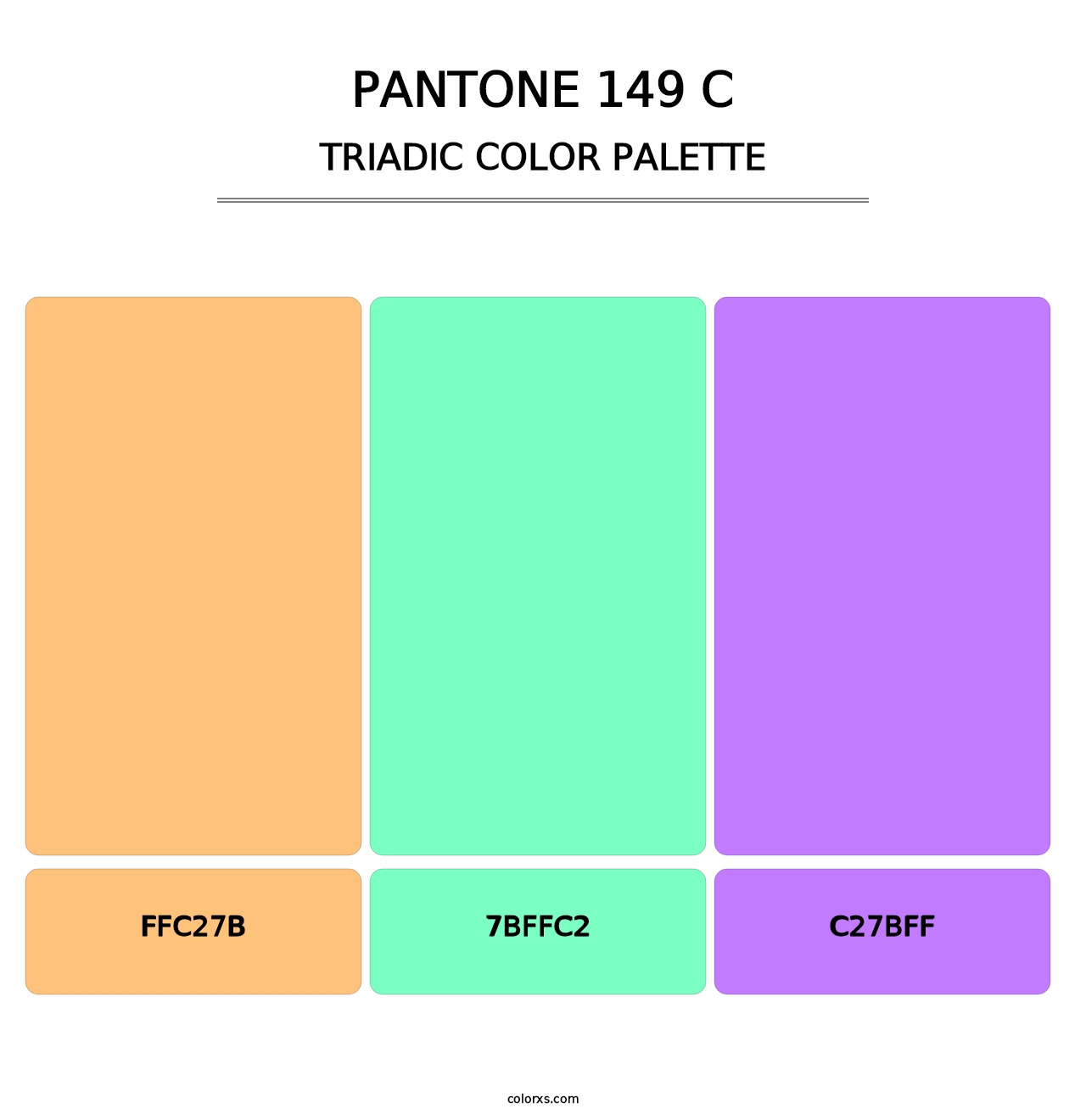 PANTONE 149 C - Triadic Color Palette
