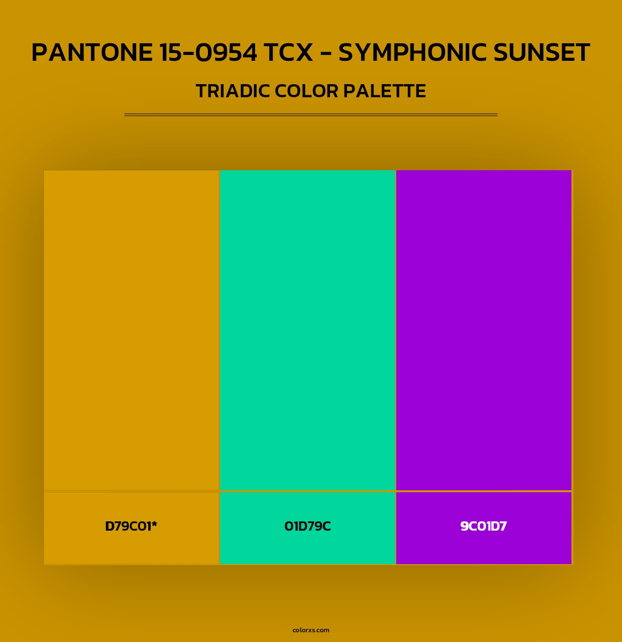 PANTONE 15-0954 TCX - Symphonic Sunset - Triadic Color Palette