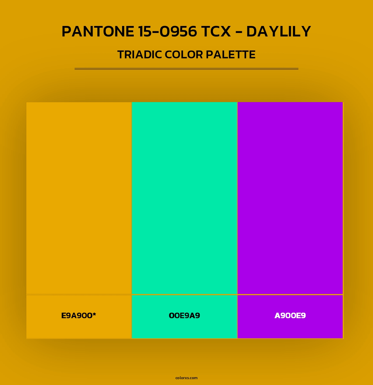 Pantone 15-0956 TCX - Daylily - Triadic Color Palette