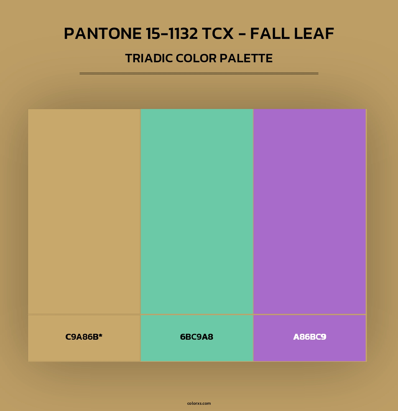 PANTONE 15-1132 TCX - Fall Leaf - Triadic Color Palette