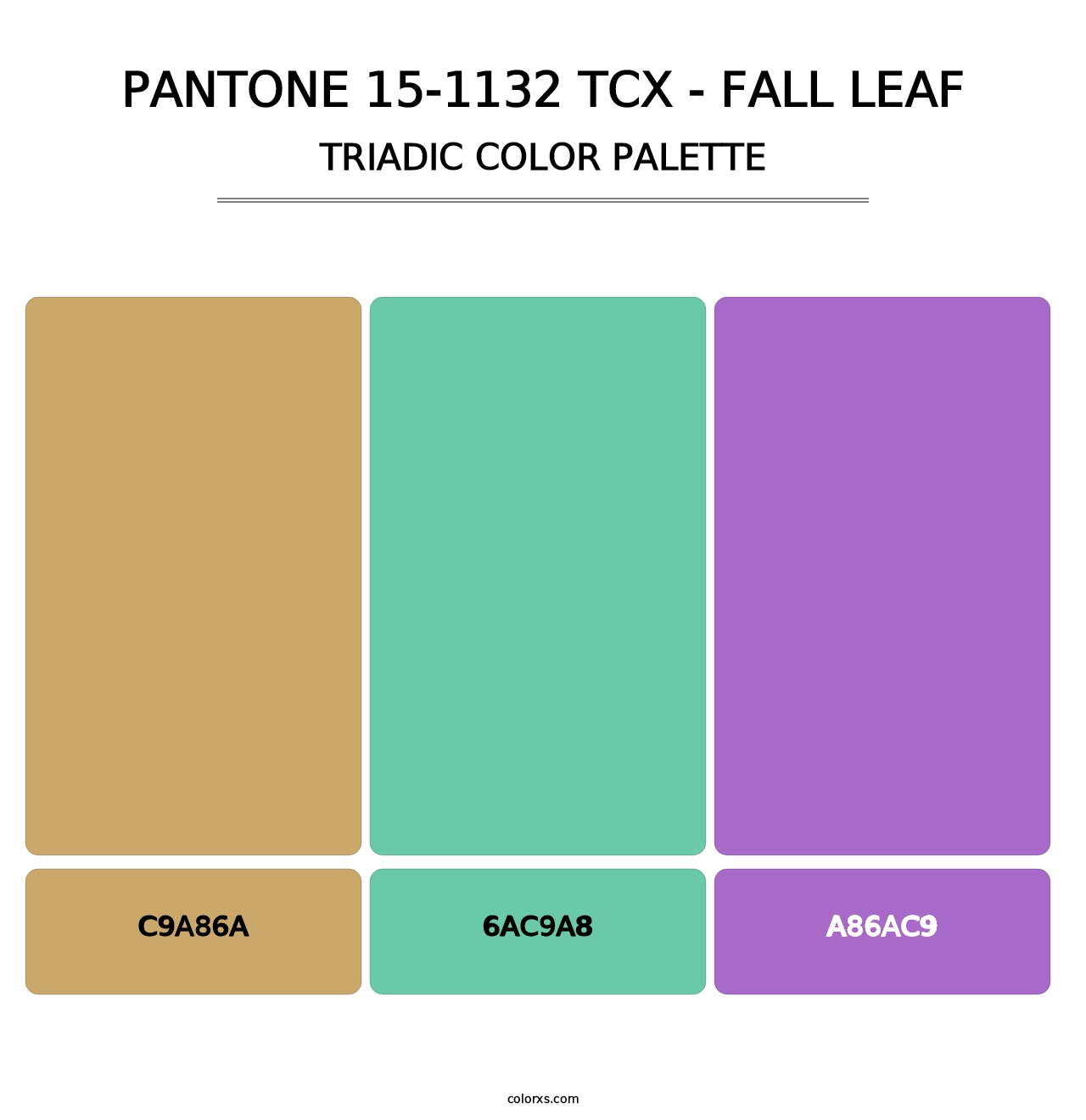 PANTONE 15-1132 TCX - Fall Leaf - Triadic Color Palette
