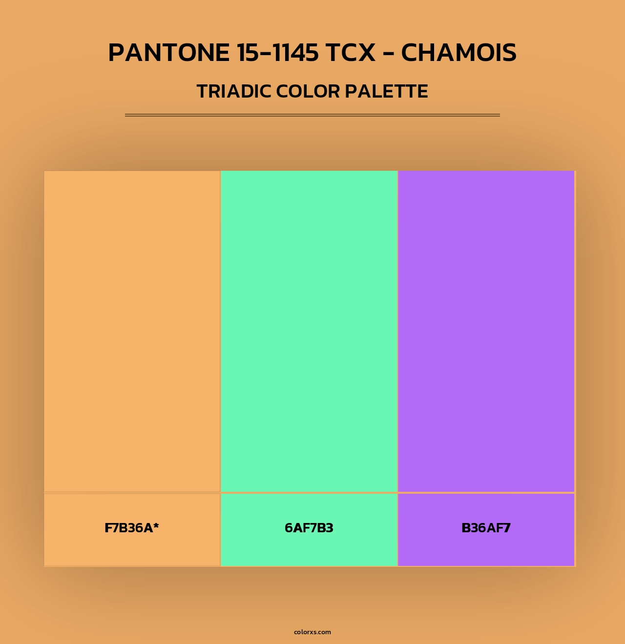 PANTONE 15-1145 TCX - Chamois - Triadic Color Palette