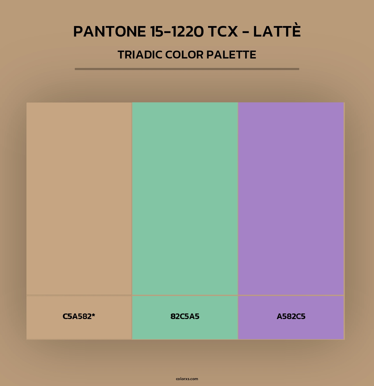 PANTONE 15-1220 TCX - Lattè - Triadic Color Palette