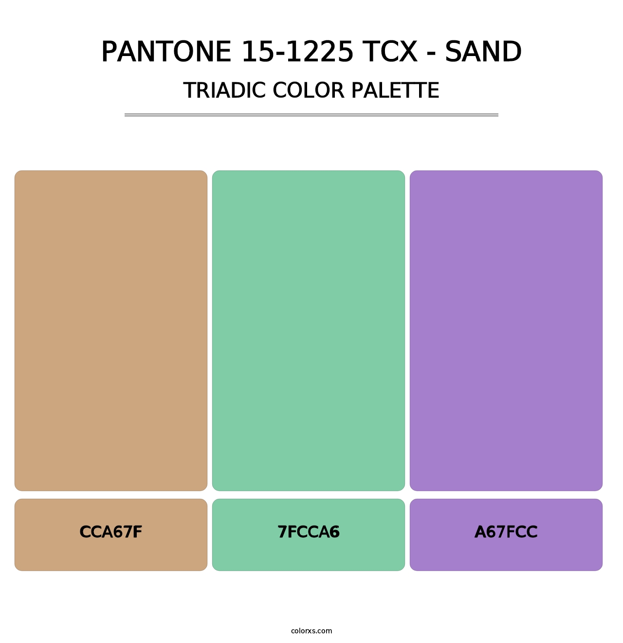 PANTONE 15-1225 TCX - Sand - Triadic Color Palette