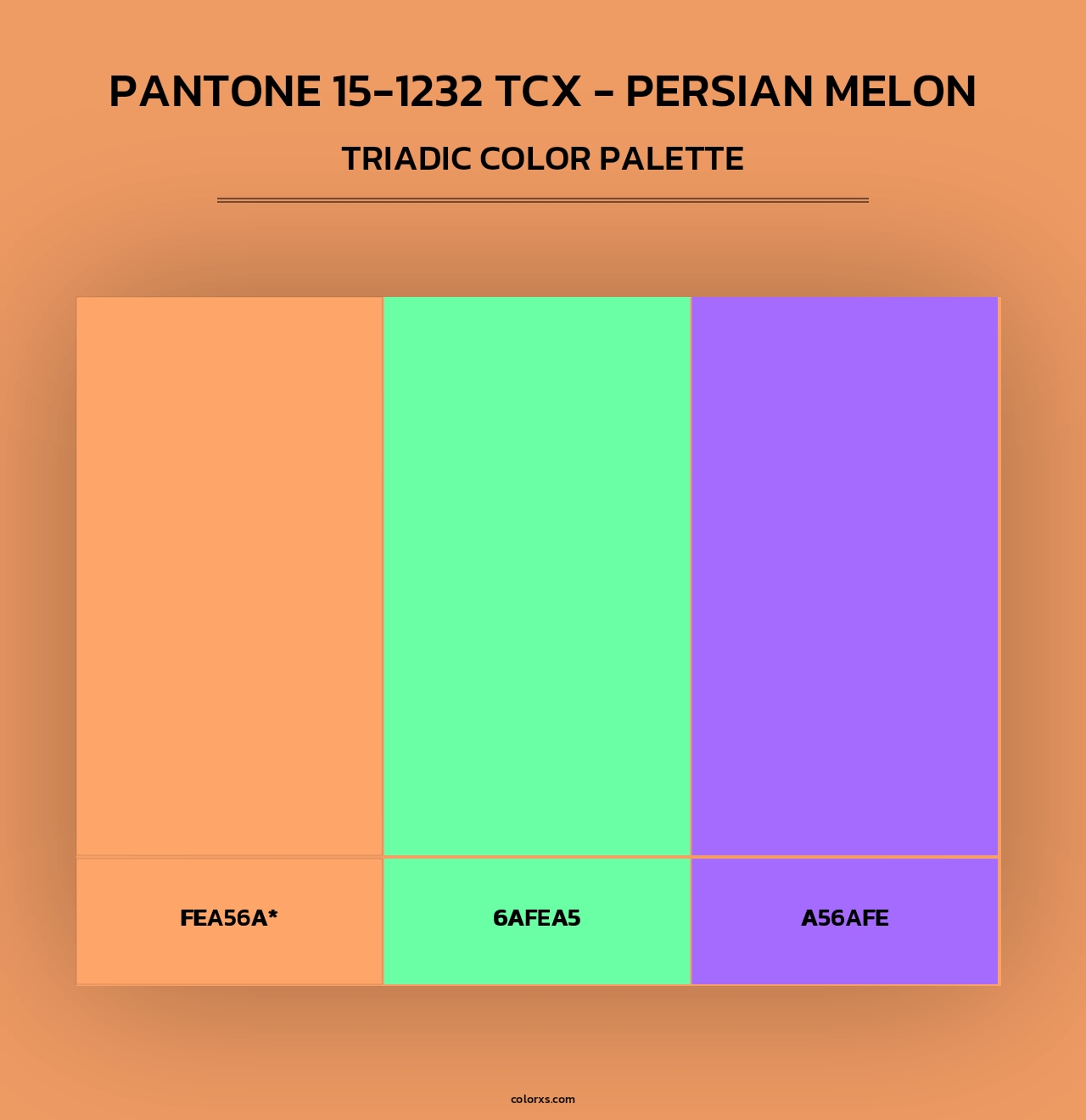 PANTONE 15-1232 TCX - Persian Melon - Triadic Color Palette