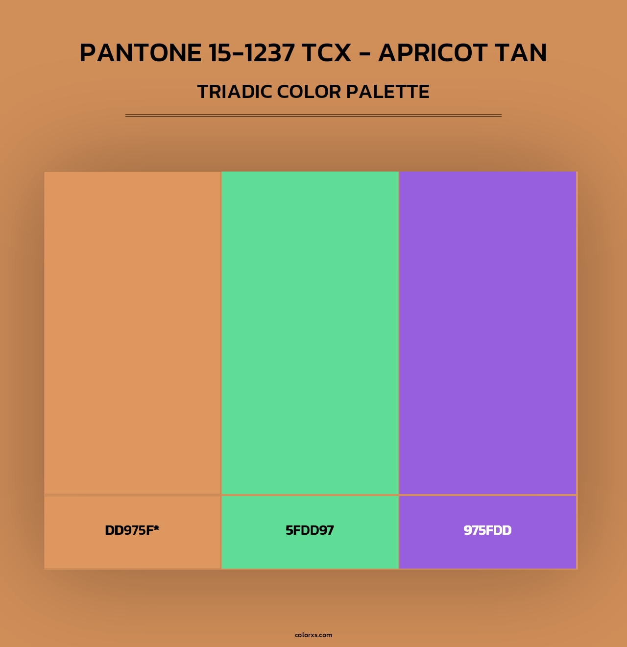 PANTONE 15-1237 TCX - Apricot Tan - Triadic Color Palette