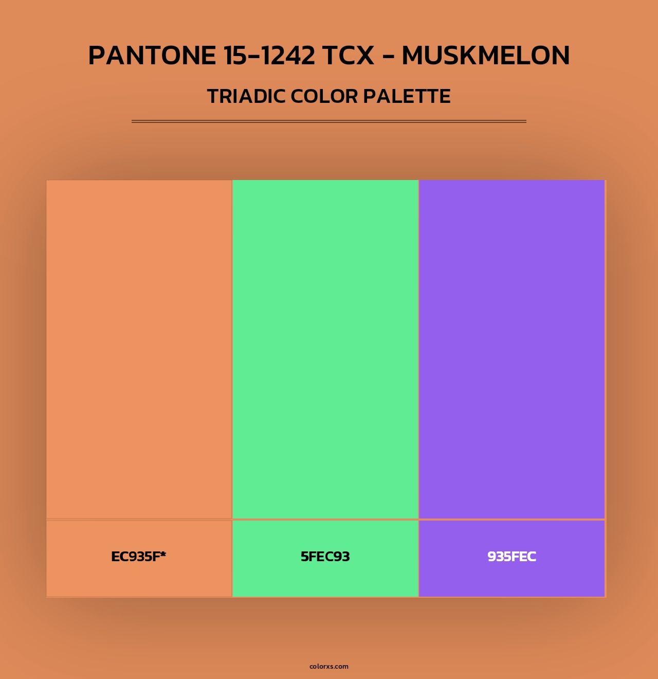 Pantone 15-1242 TCX - Muskmelon - Triadic Color Palette