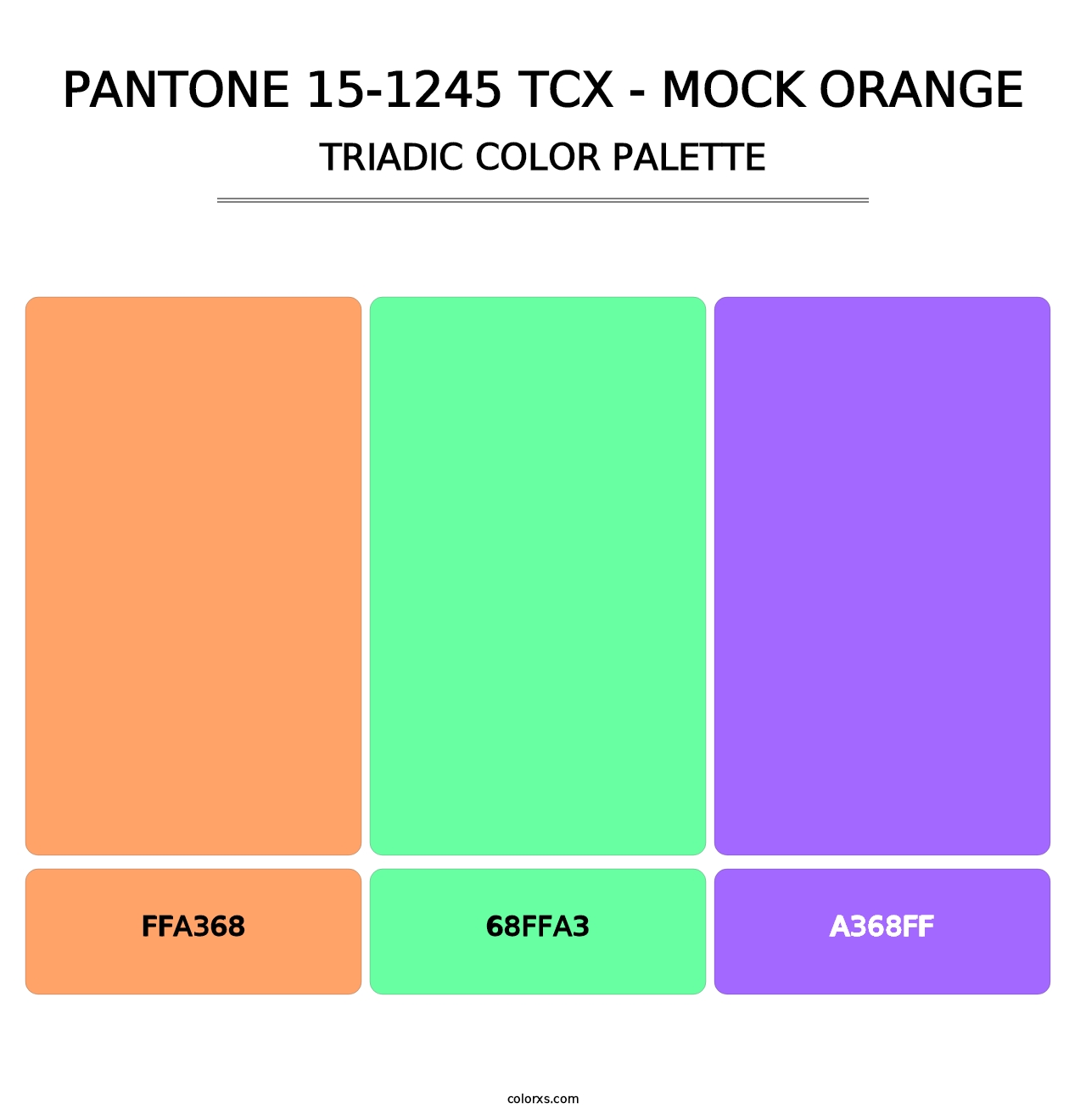 PANTONE 15-1245 TCX - Mock Orange - Triadic Color Palette