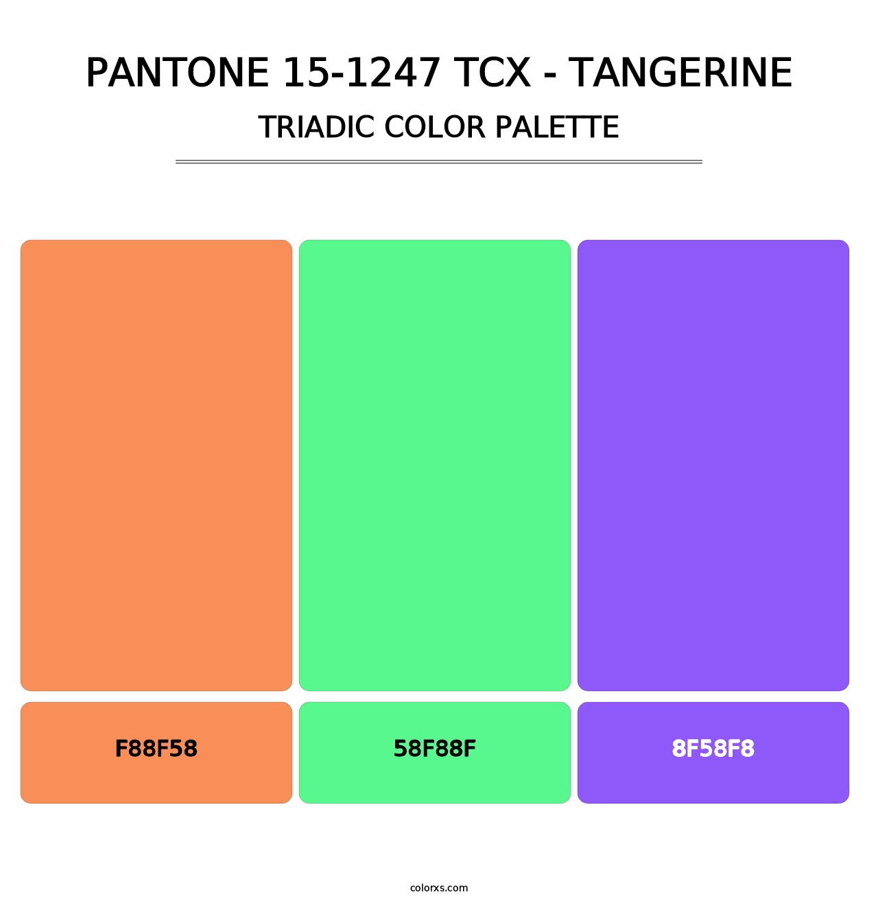 PANTONE 15-1247 TCX - Tangerine - Triadic Color Palette