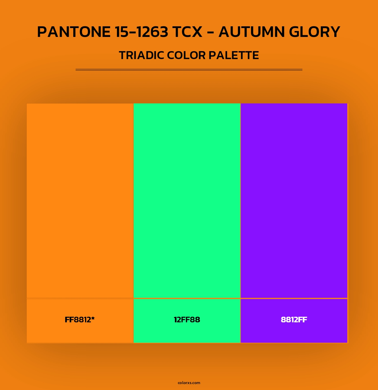 PANTONE 15-1263 TCX - Autumn Glory - Triadic Color Palette