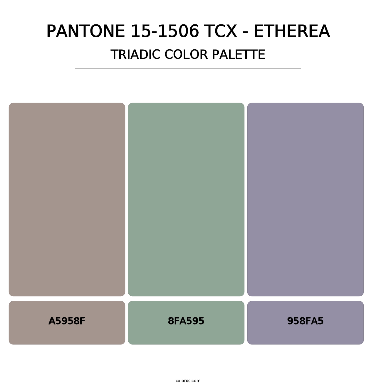 PANTONE 15-1506 TCX - Etherea - Triadic Color Palette