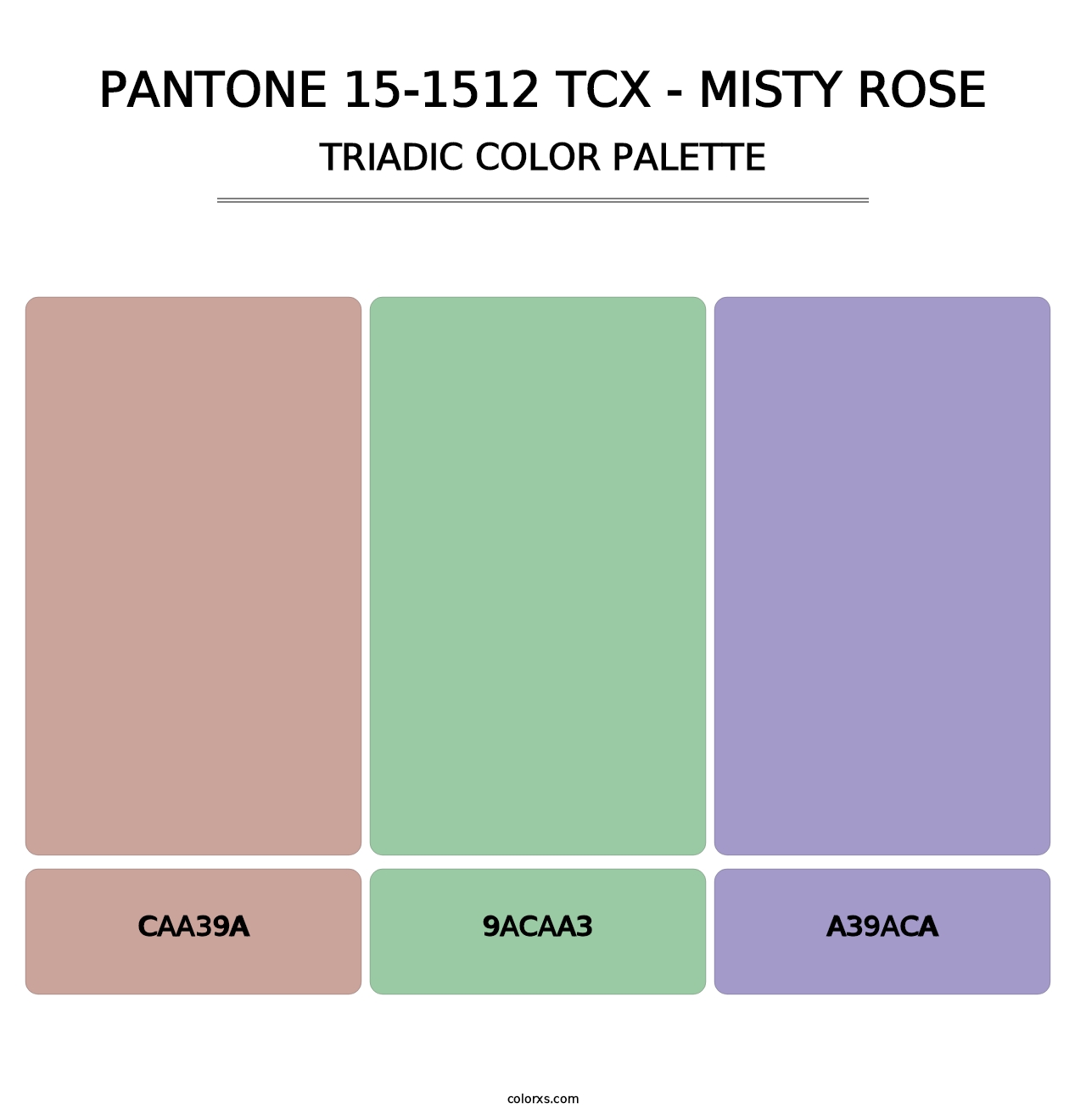PANTONE 15-1512 TCX - Misty Rose - Triadic Color Palette