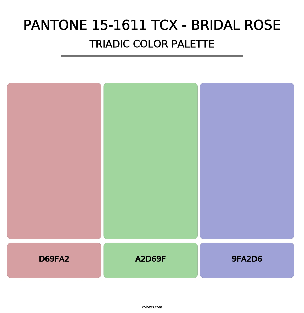 PANTONE 15-1611 TCX - Bridal Rose - Triadic Color Palette