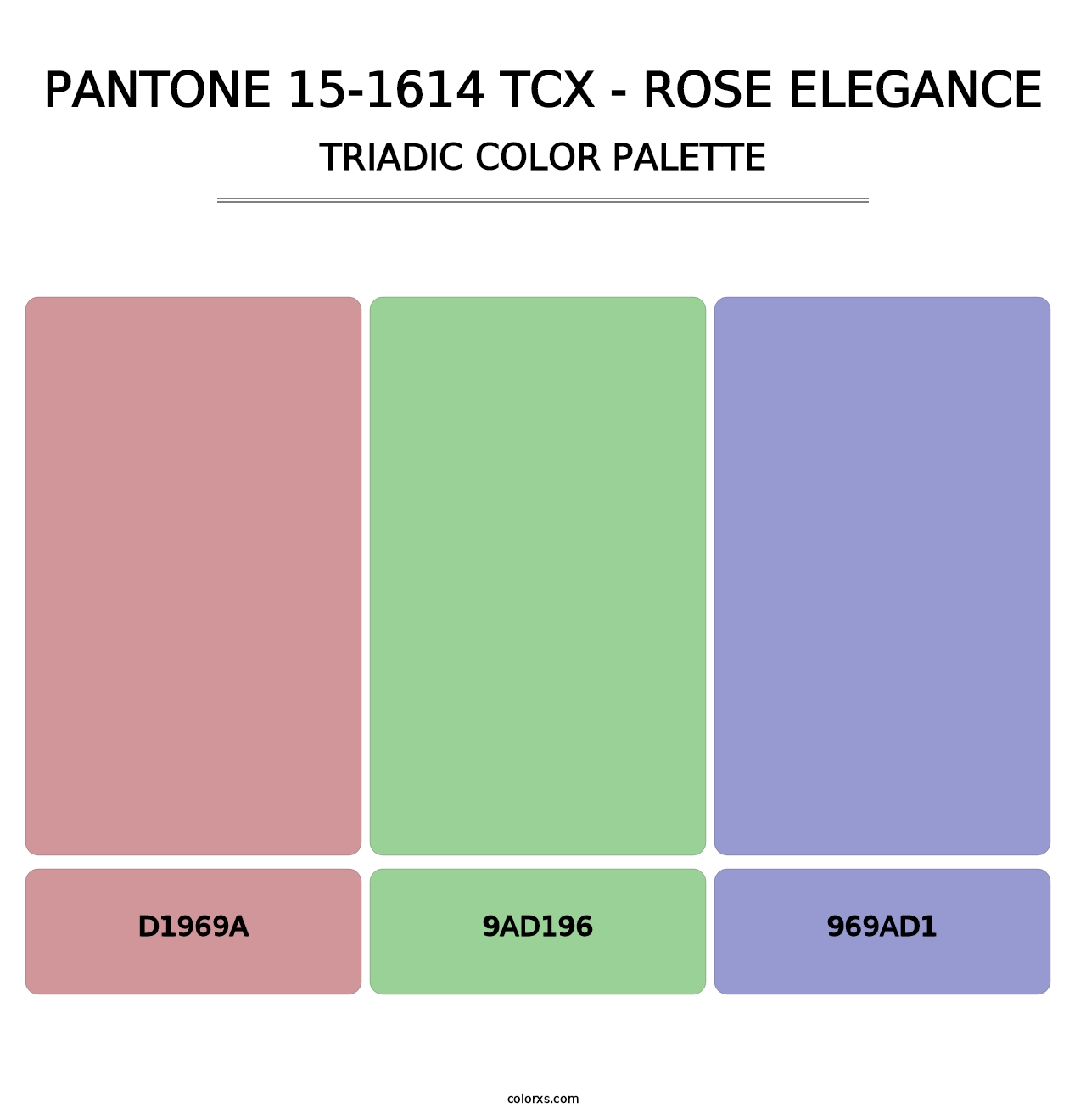PANTONE 15-1614 TCX - Rose Elegance - Triadic Color Palette