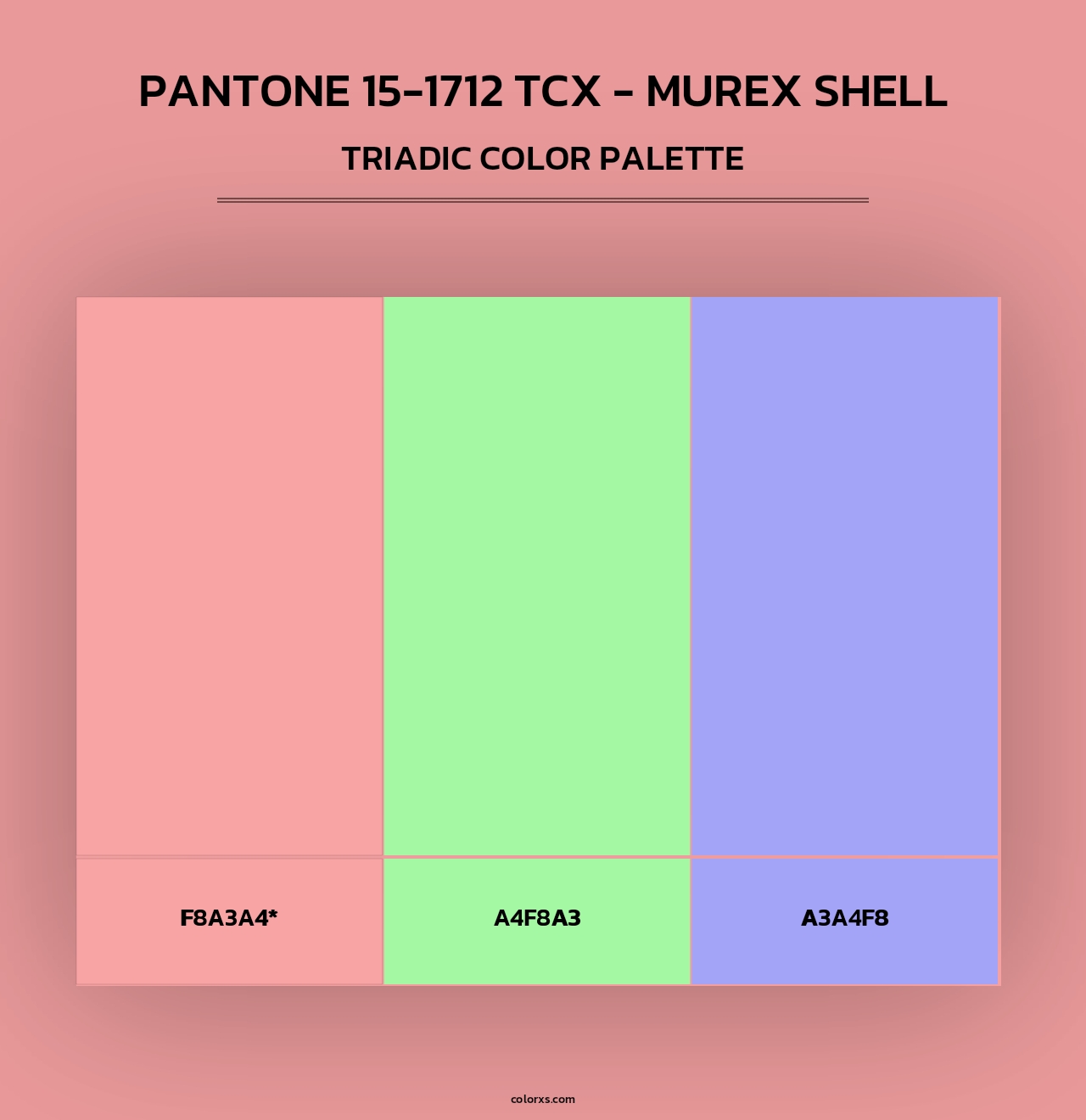 PANTONE 15-1712 TCX - Murex Shell - Triadic Color Palette