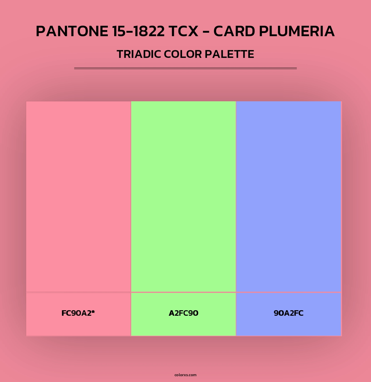 Pantone 15-1822 TCX - Card Plumeria - Triadic Color Palette