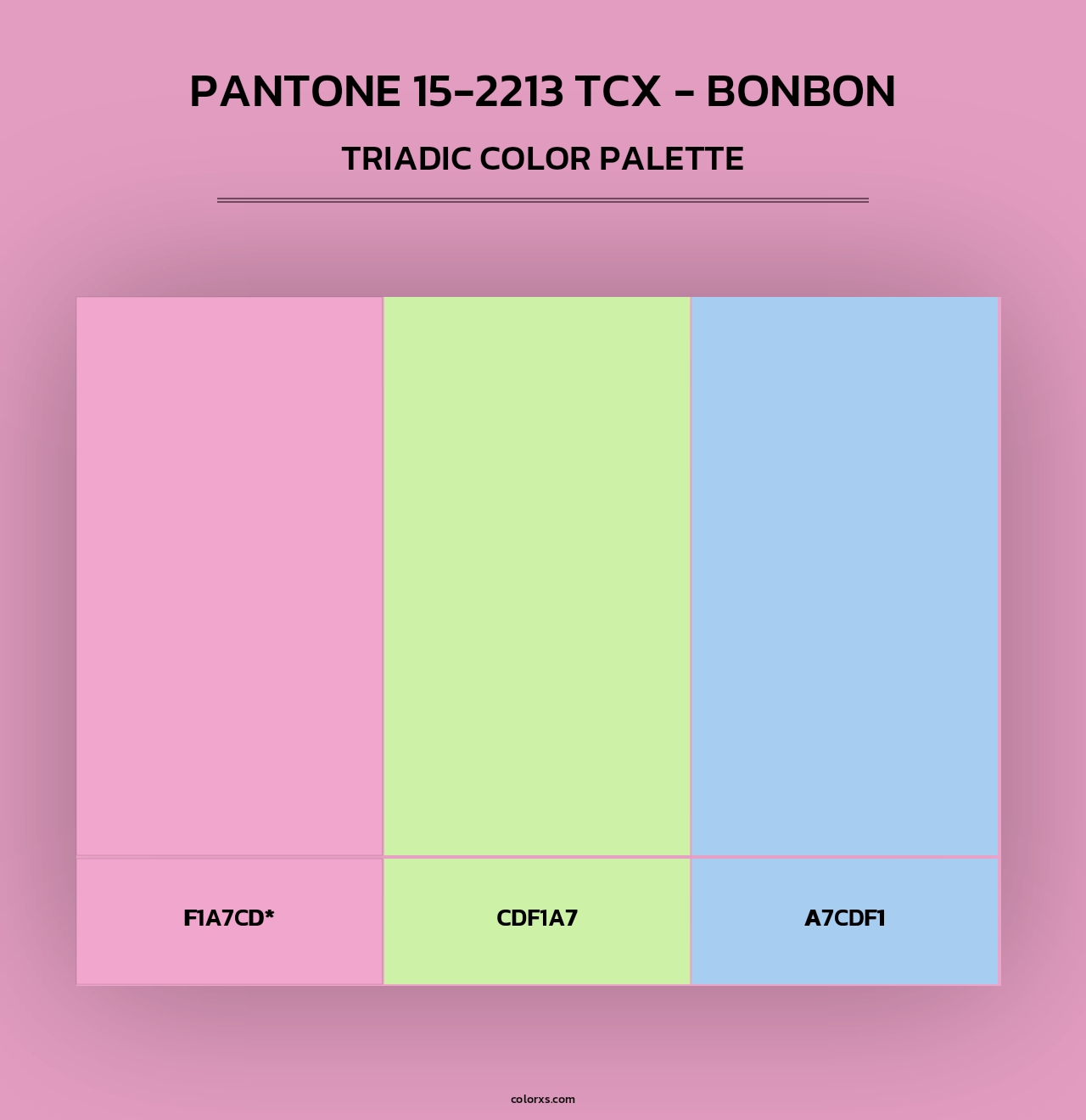 PANTONE 15-2213 TCX - Bonbon - Triadic Color Palette