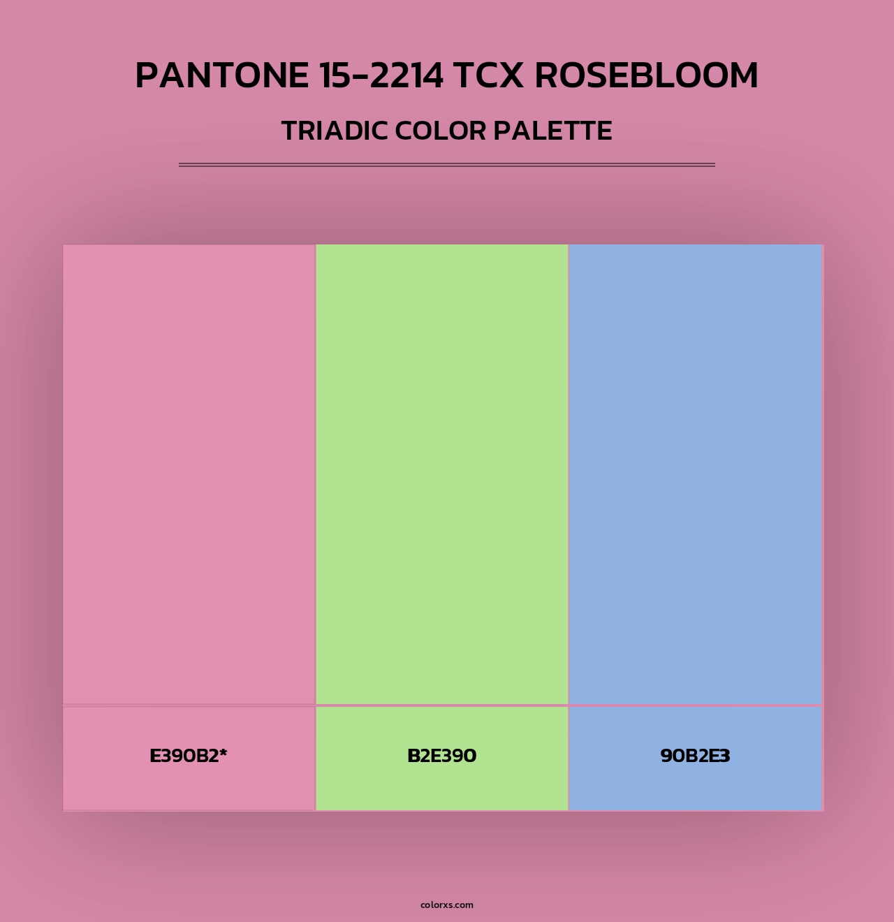 PANTONE 15-2214 TCX Rosebloom - Triadic Color Palette