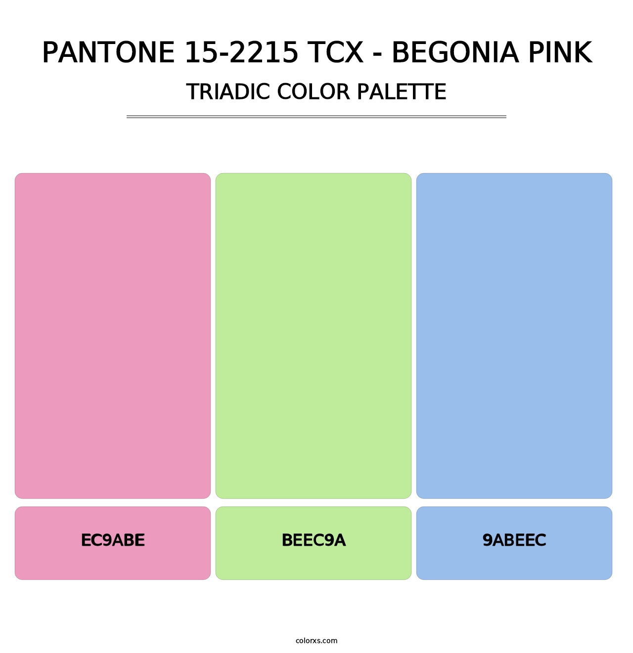 PANTONE 15-2215 TCX - Begonia Pink - Triadic Color Palette