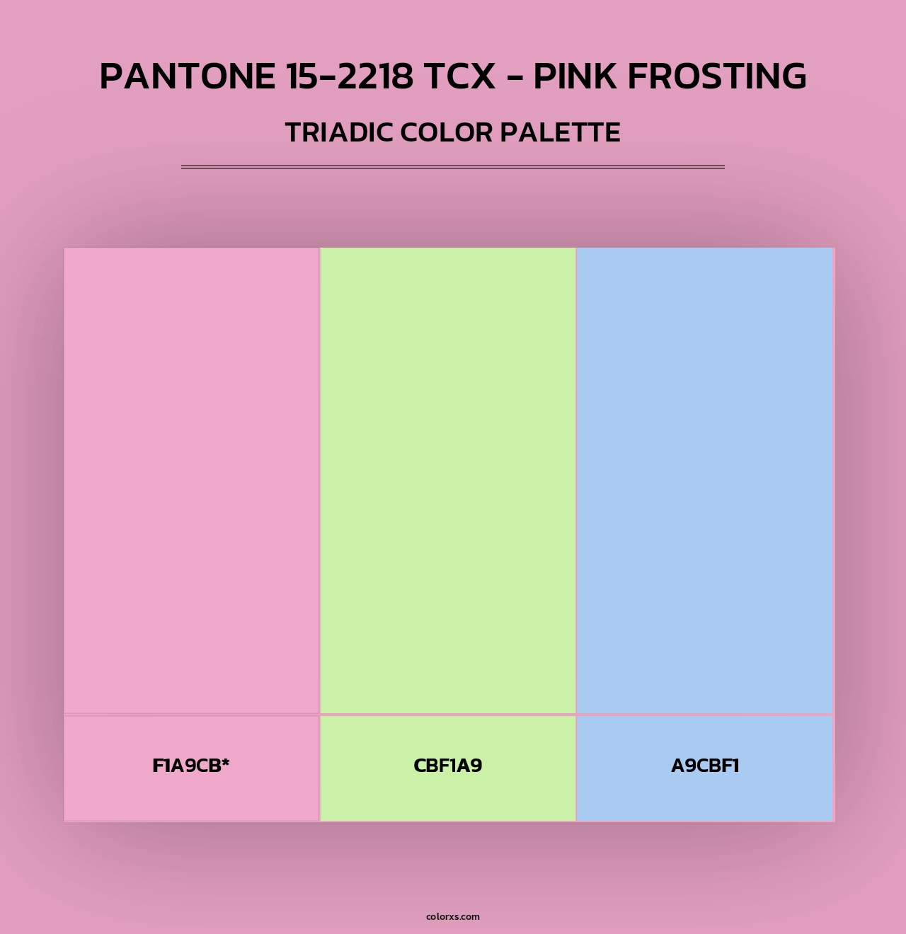 PANTONE 15-2218 TCX - Pink Frosting - Triadic Color Palette