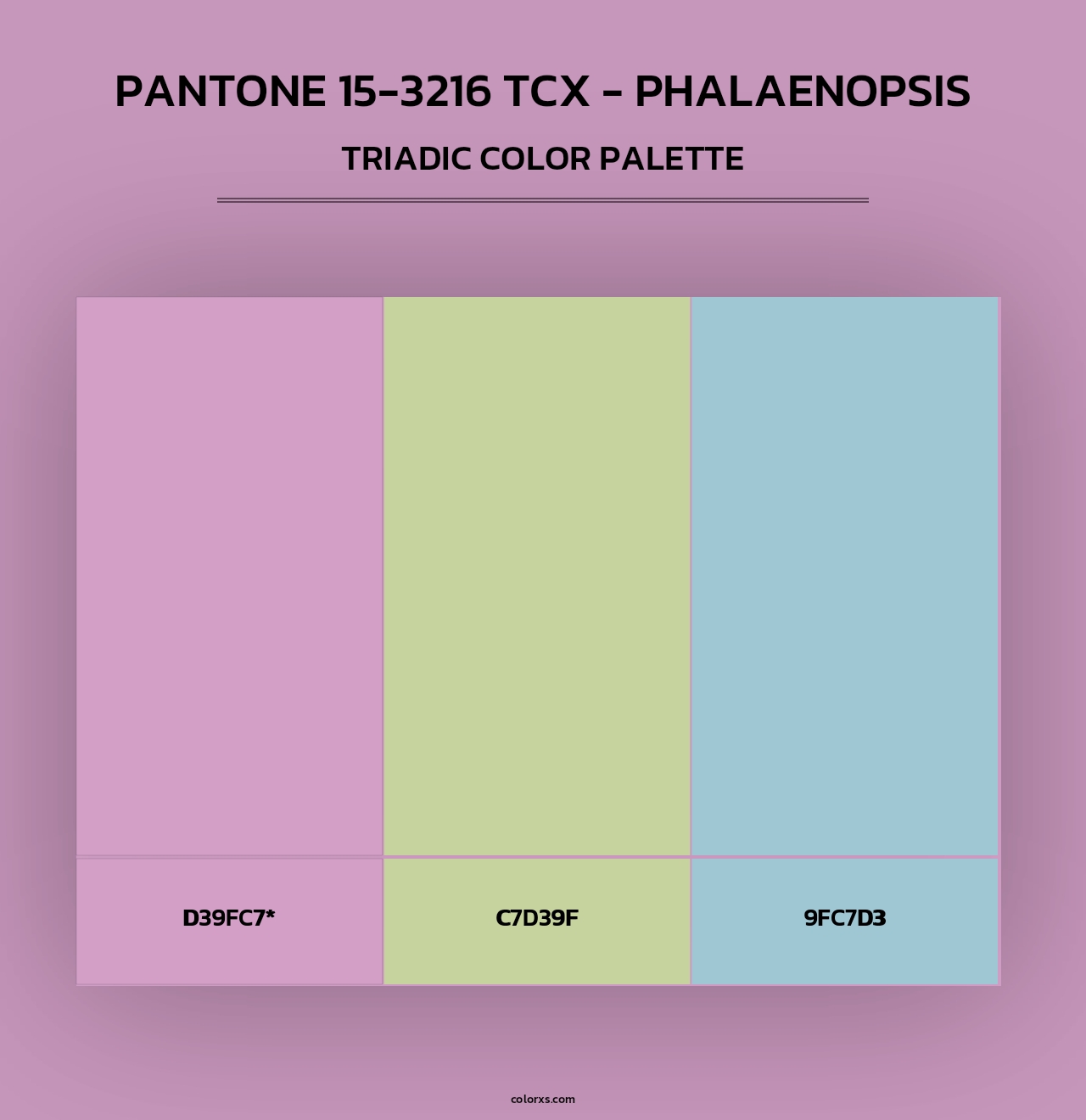 PANTONE 15-3216 TCX - Phalaenopsis - Triadic Color Palette