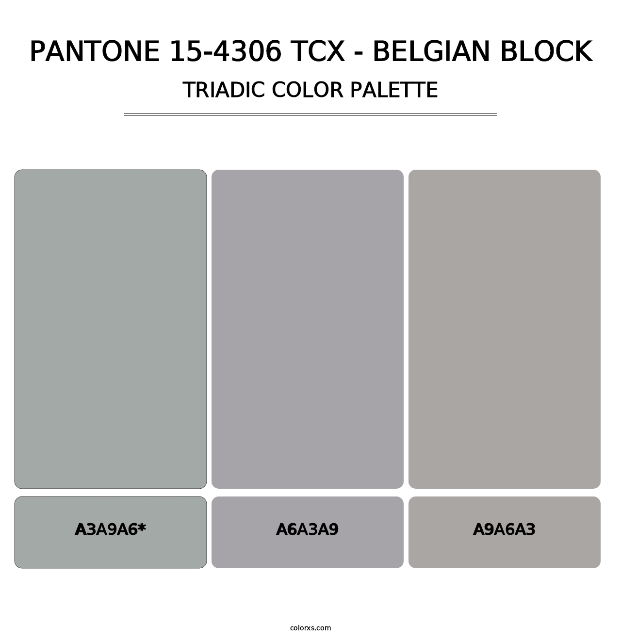 PANTONE 15-4306 TCX - Belgian Block - Triadic Color Palette